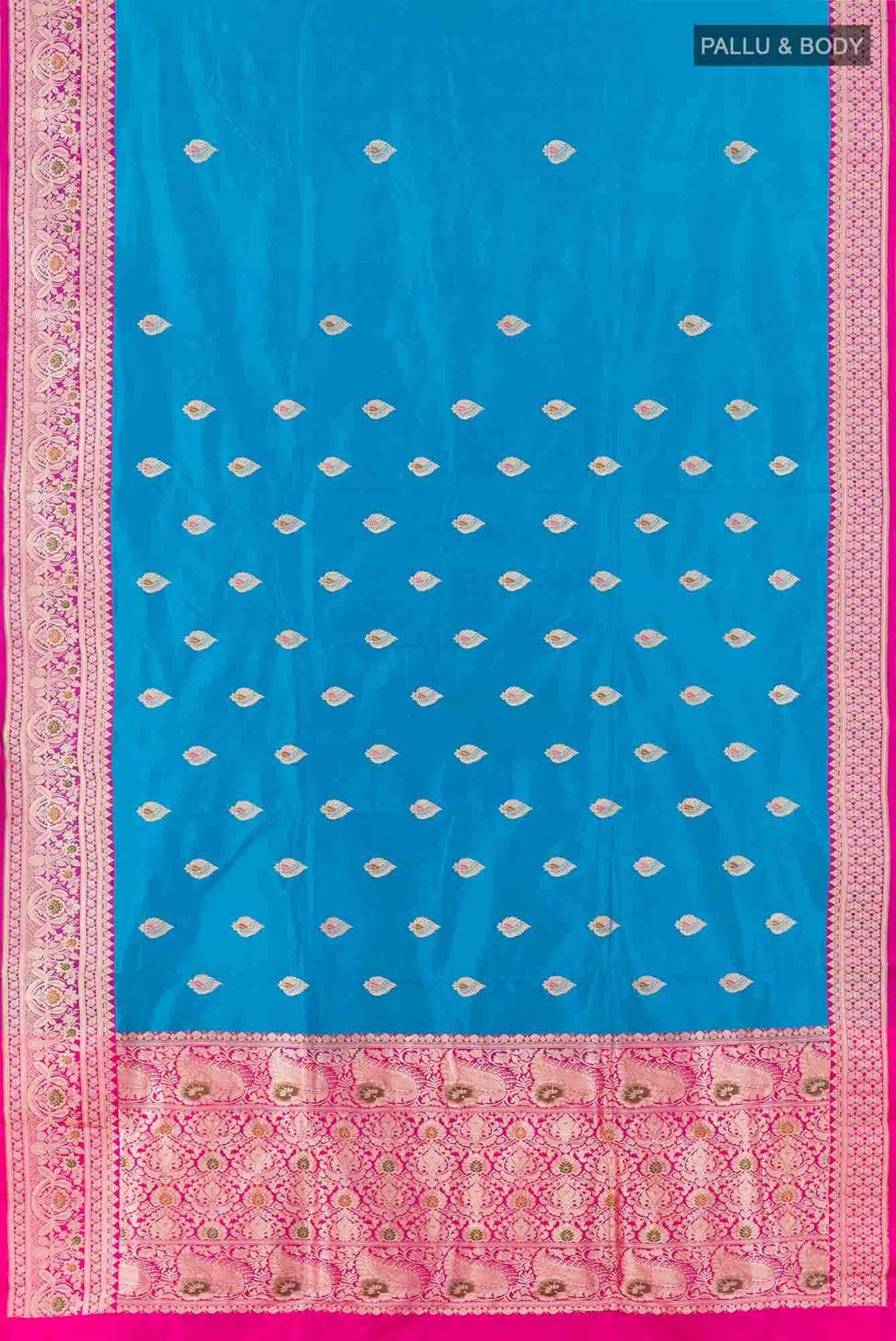 Blue Banarasi Katan Silk Saree