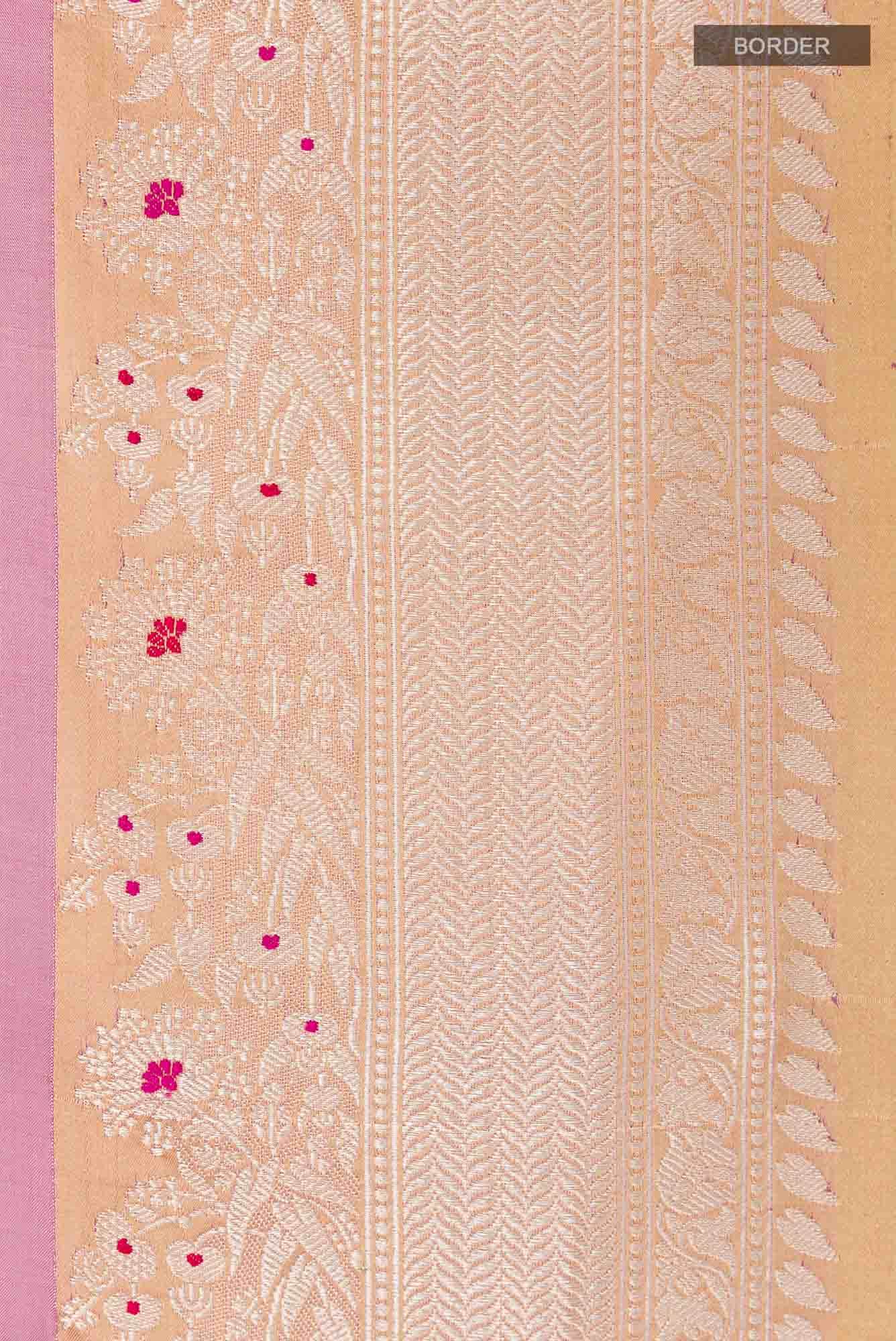 Pink Banarasi Katan Silk Saree