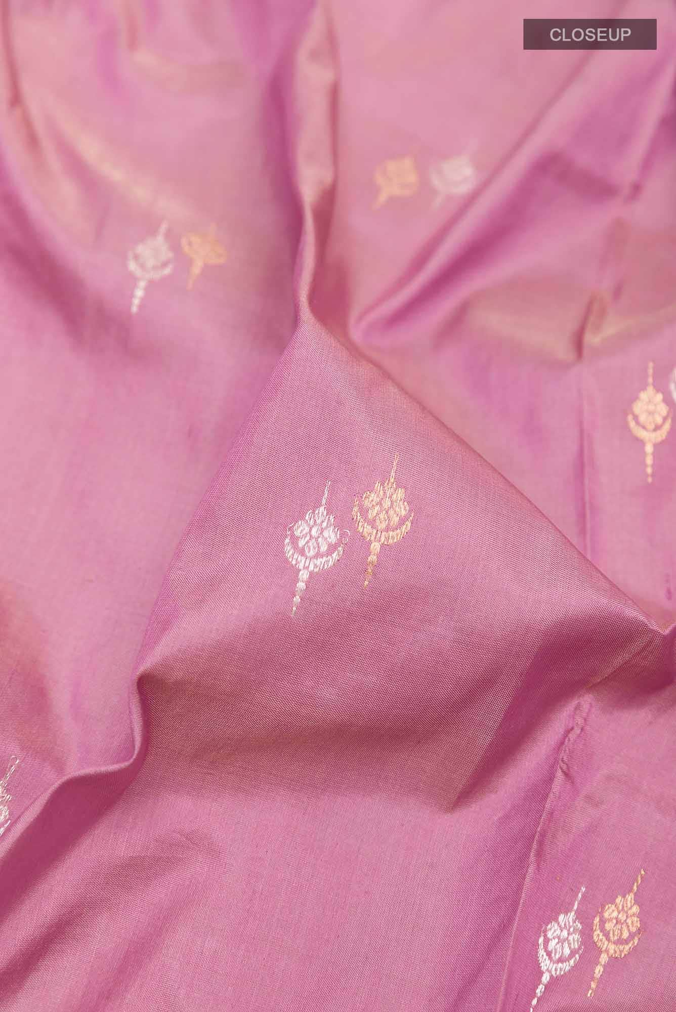 Pink Banarasi Katan Silk Saree