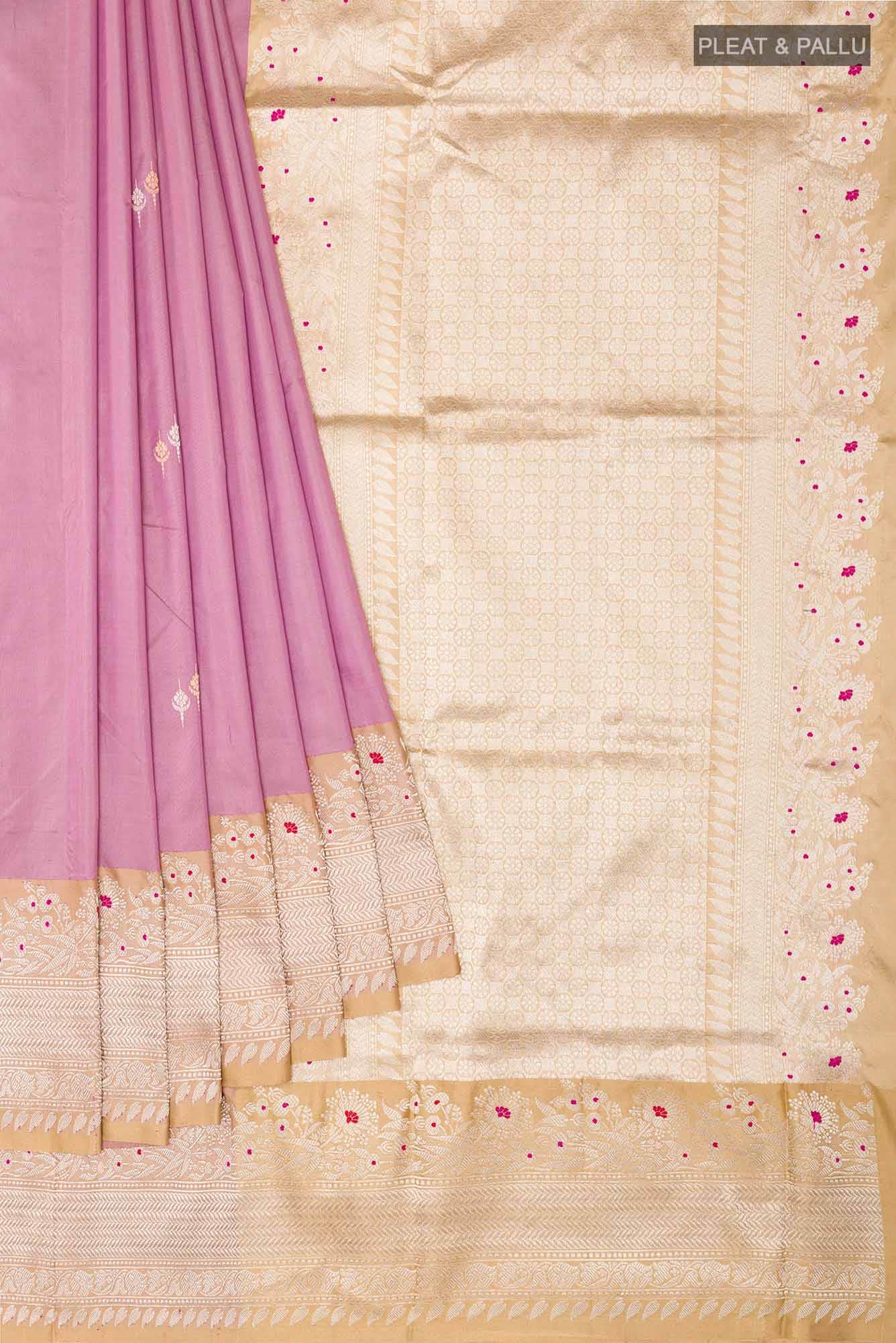 Pink Banarasi Katan Silk Saree