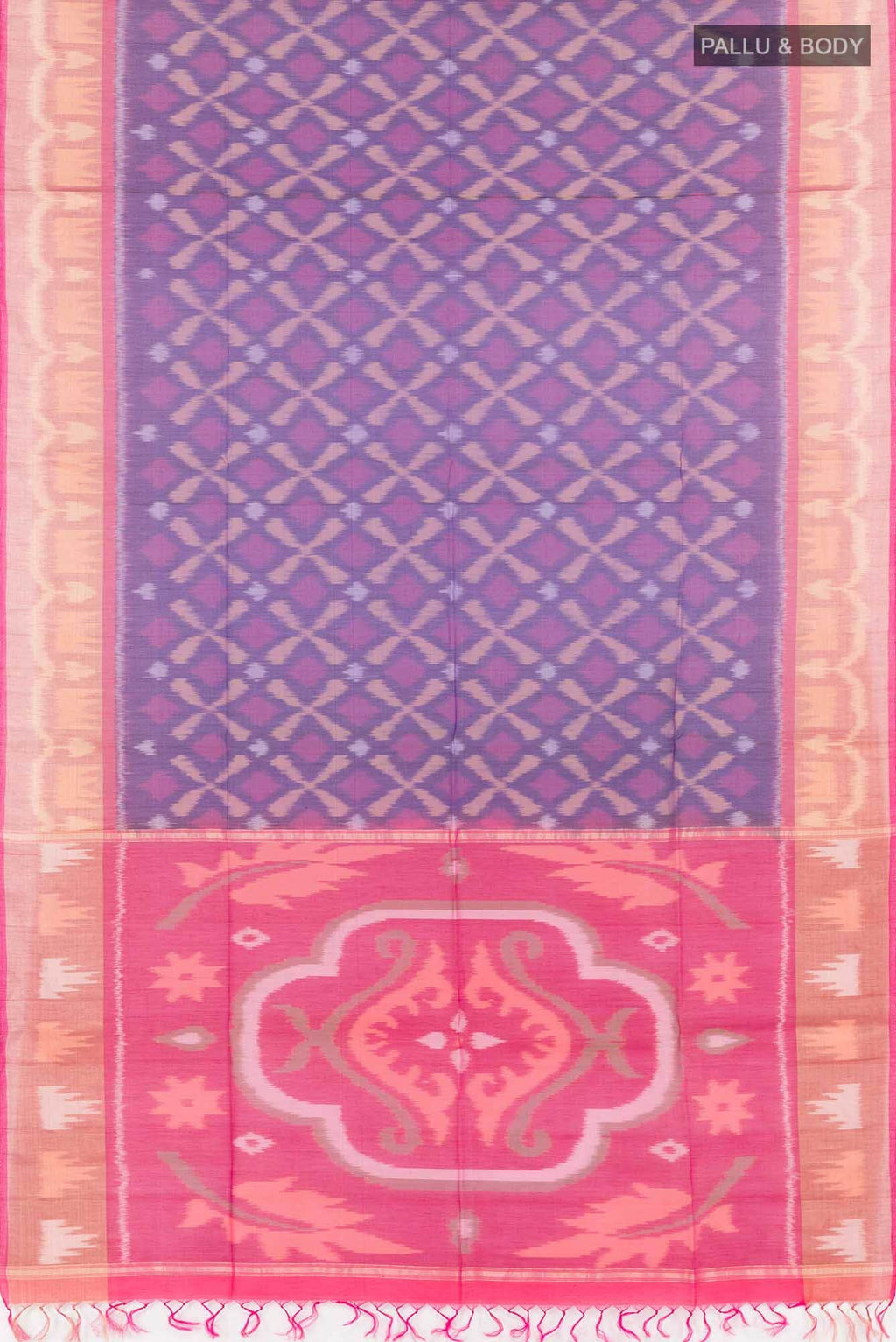 Blue Blended Kora Cotton Saree
