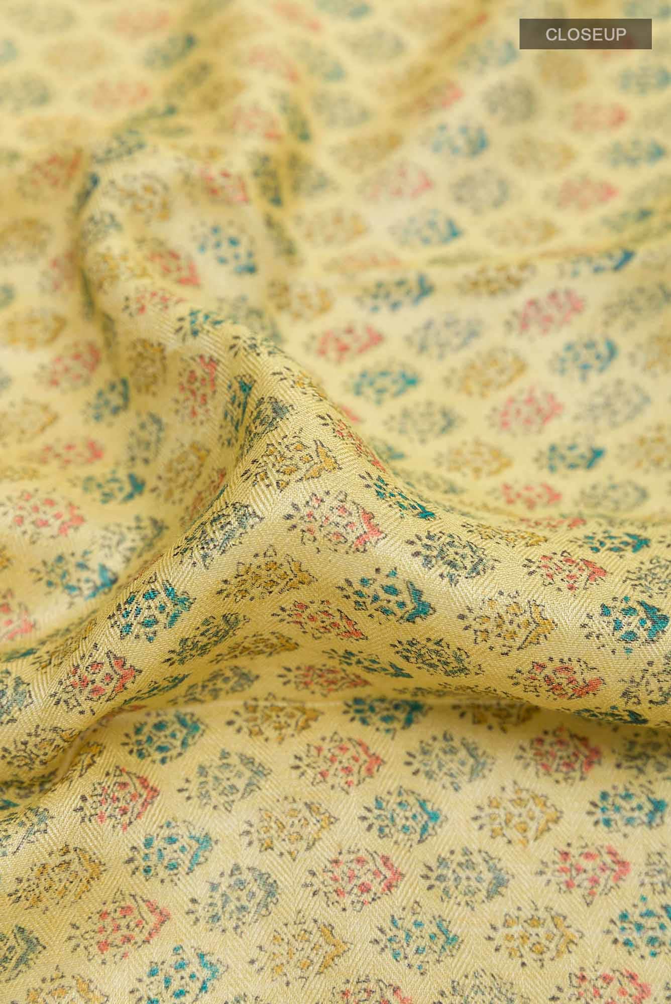 Yellow Tussar Saree