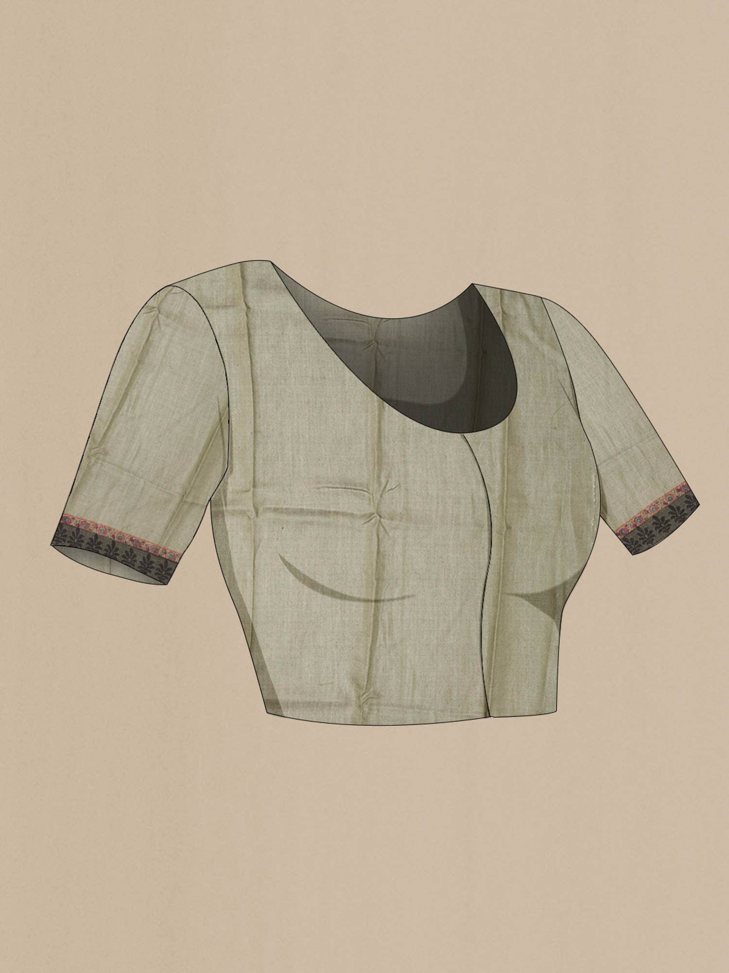 Grey Tussar Saree