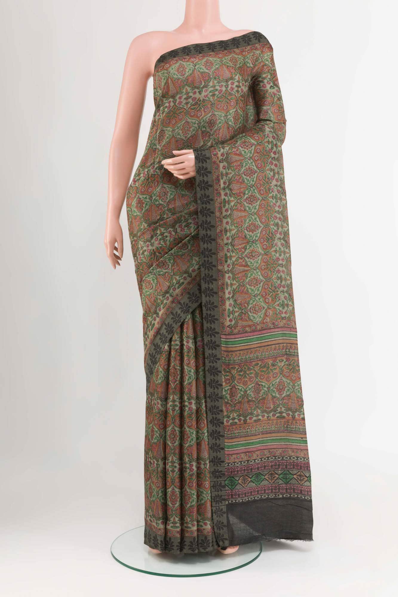 Grey Tussar Saree