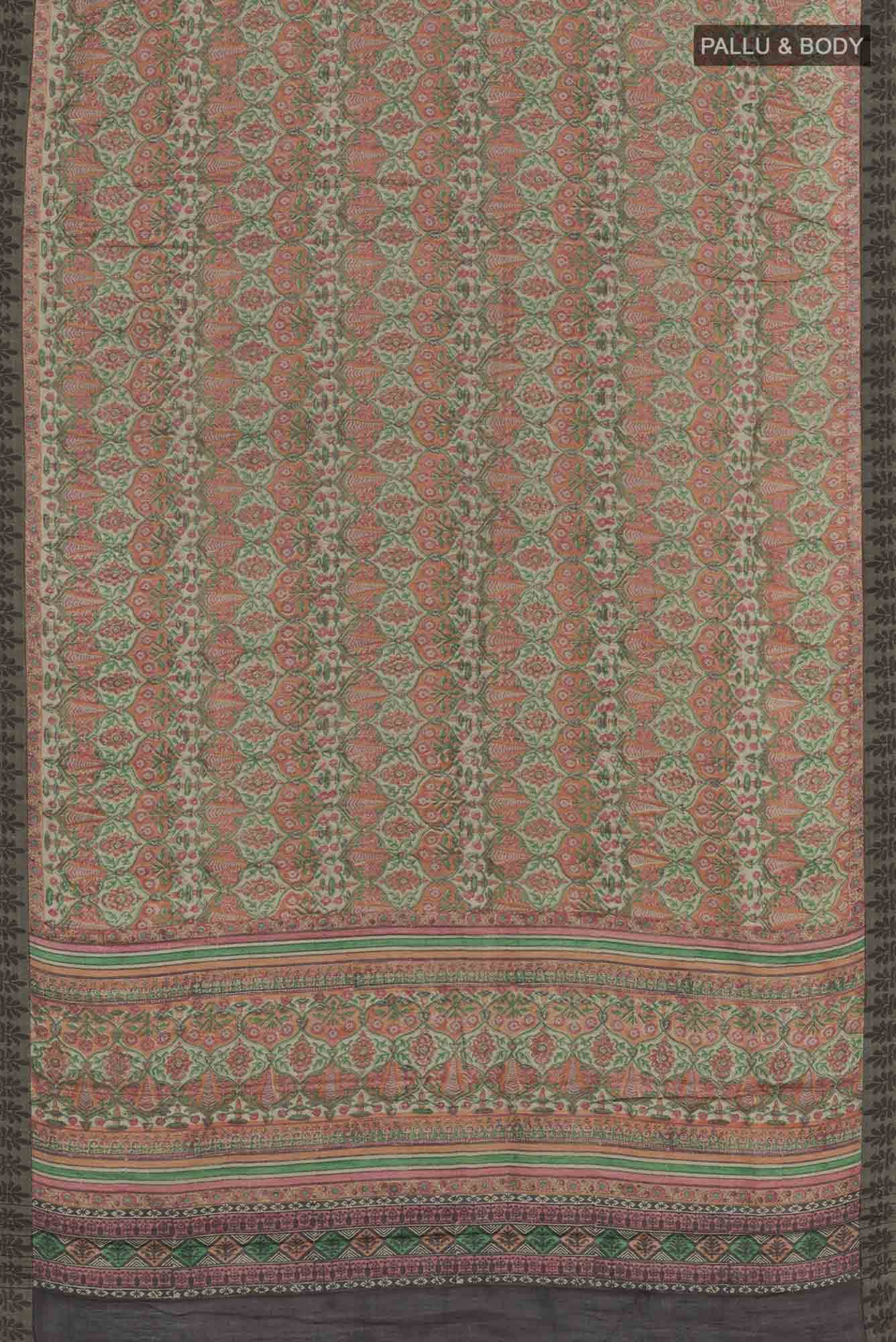 Grey Tussar Saree