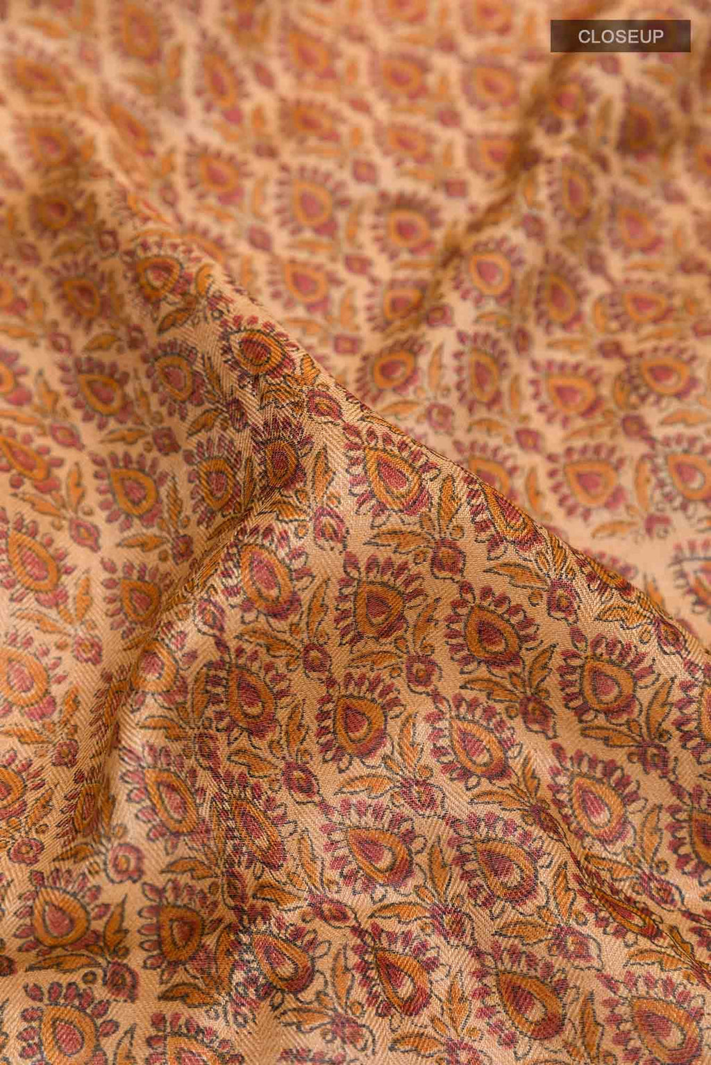 Peach Tussar Saree