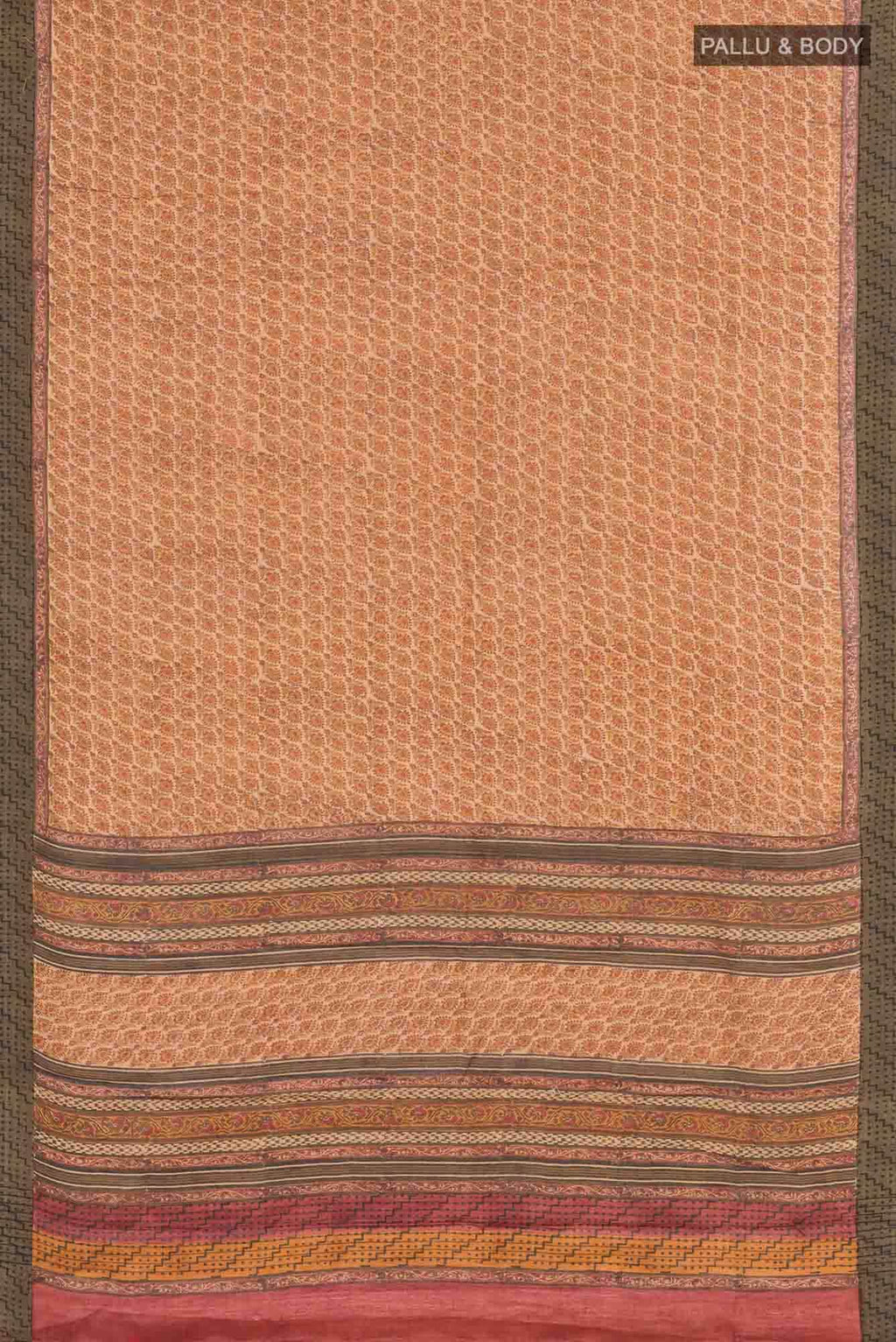 Peach Tussar Saree
