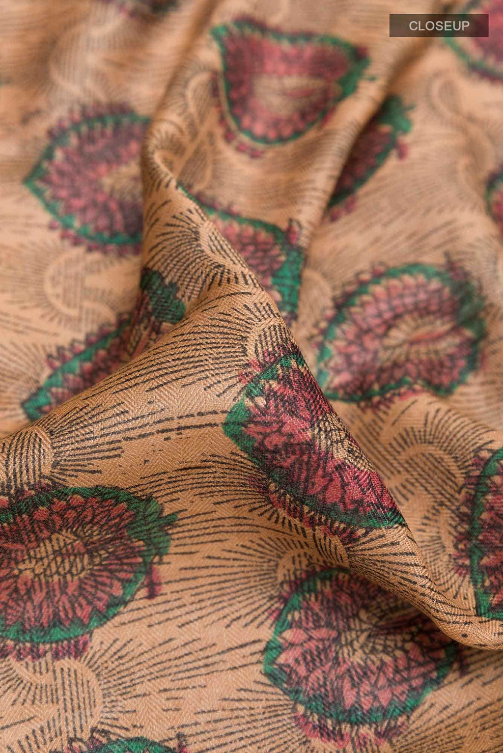 Dark Beige Tussar Saree