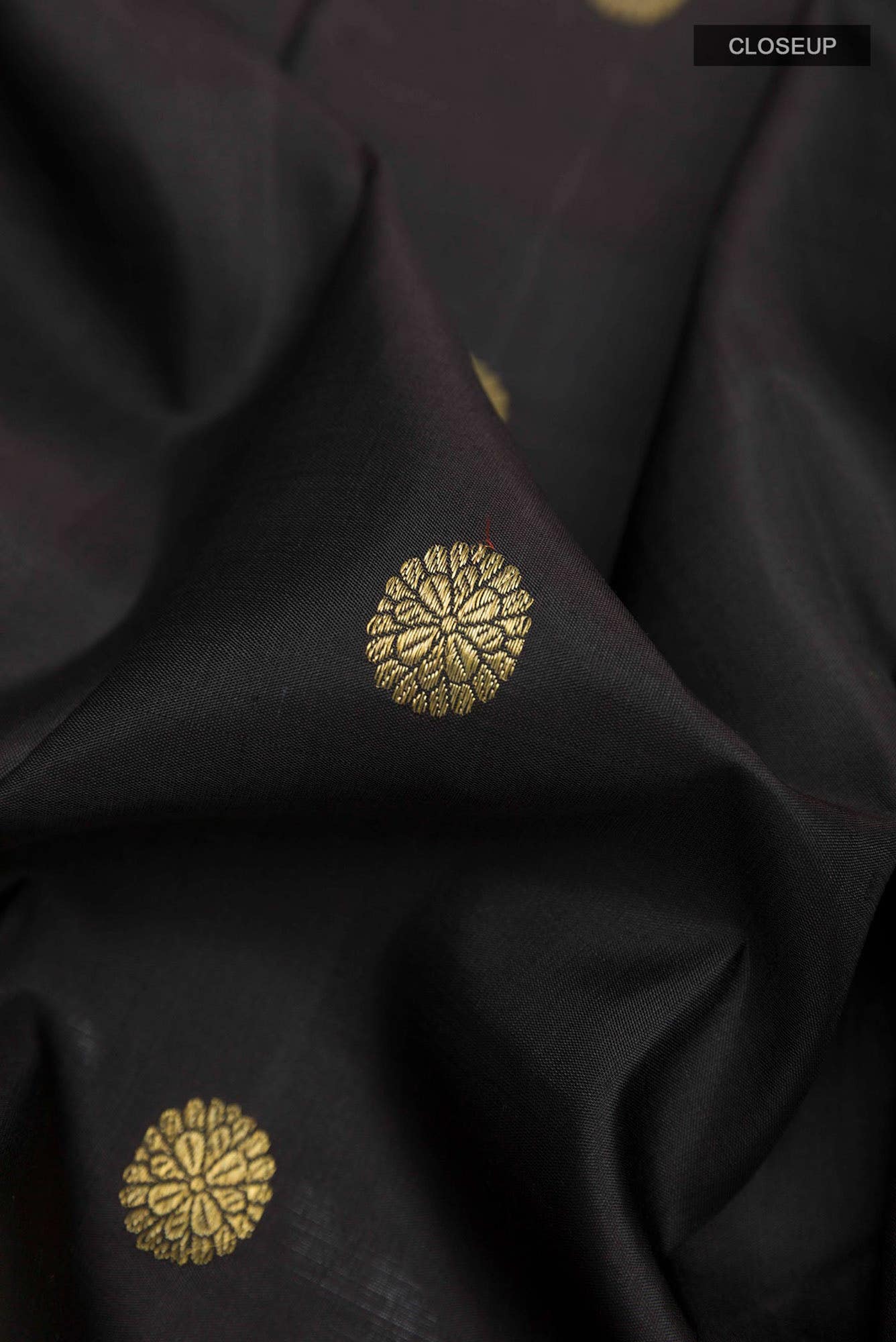 Black Kanchipuram Silk Saree