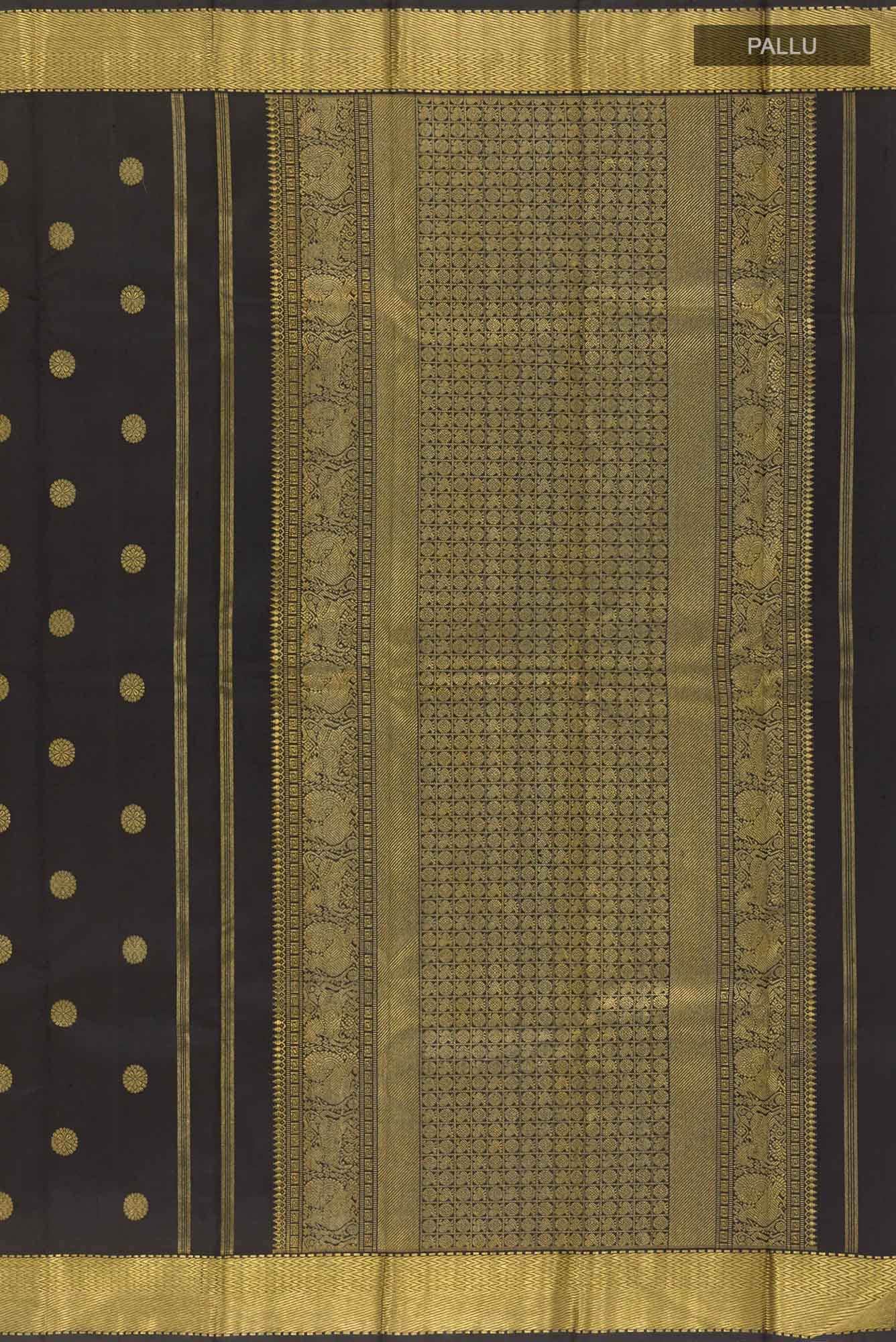 Black Kanchipuram Silk Saree