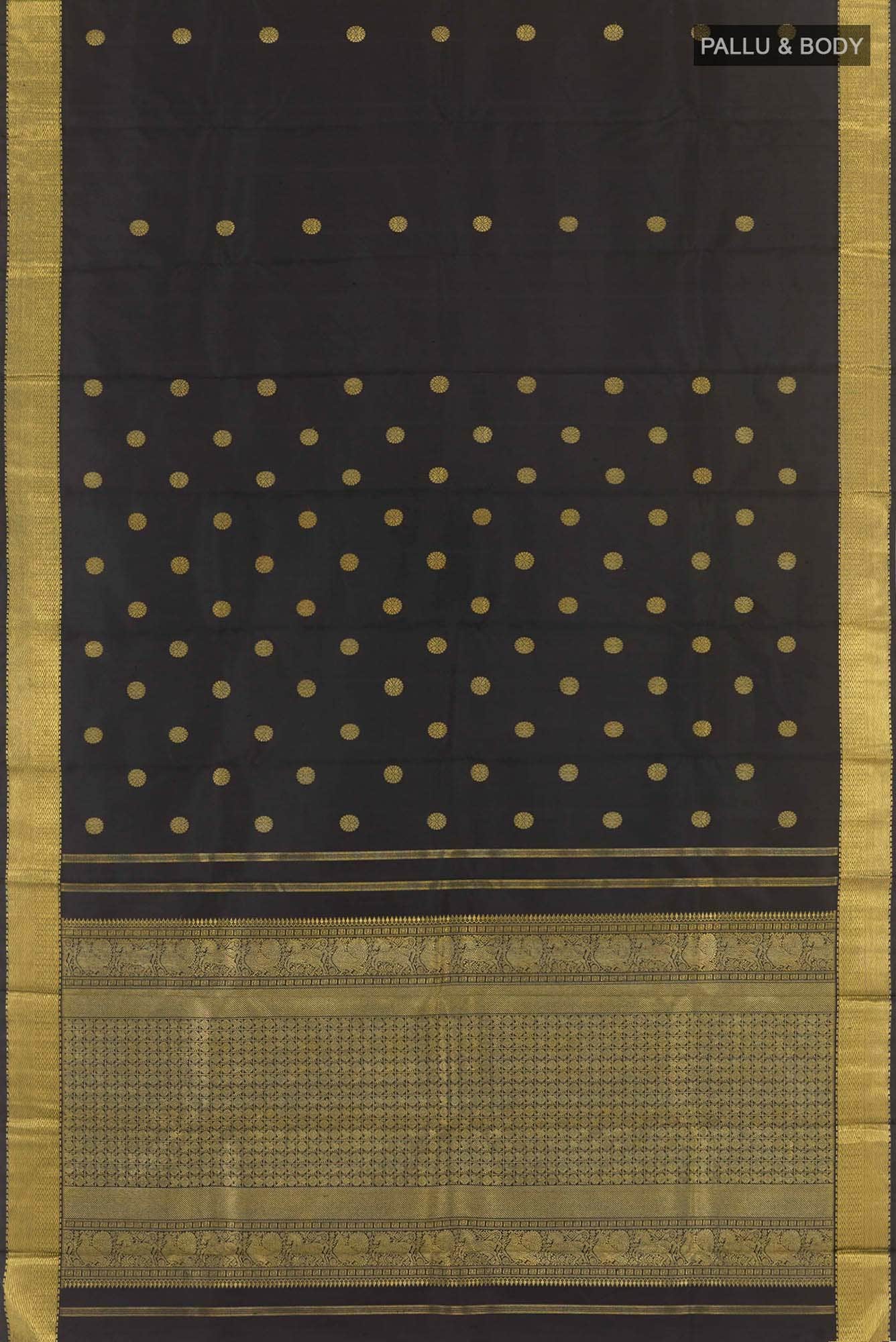 Black Kanchipuram Silk Saree