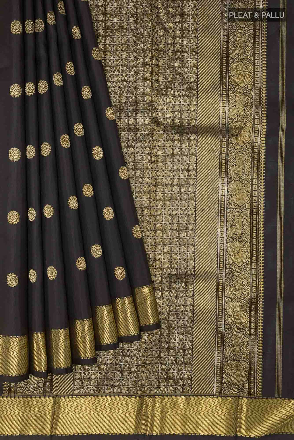 Black Kanchipuram Silk Saree