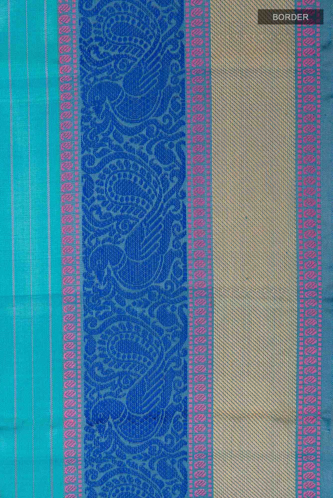 Blue Kanchipuram Silk Saree