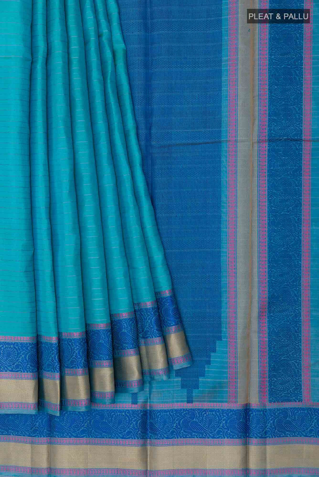 Blue Kanchipuram Silk Saree