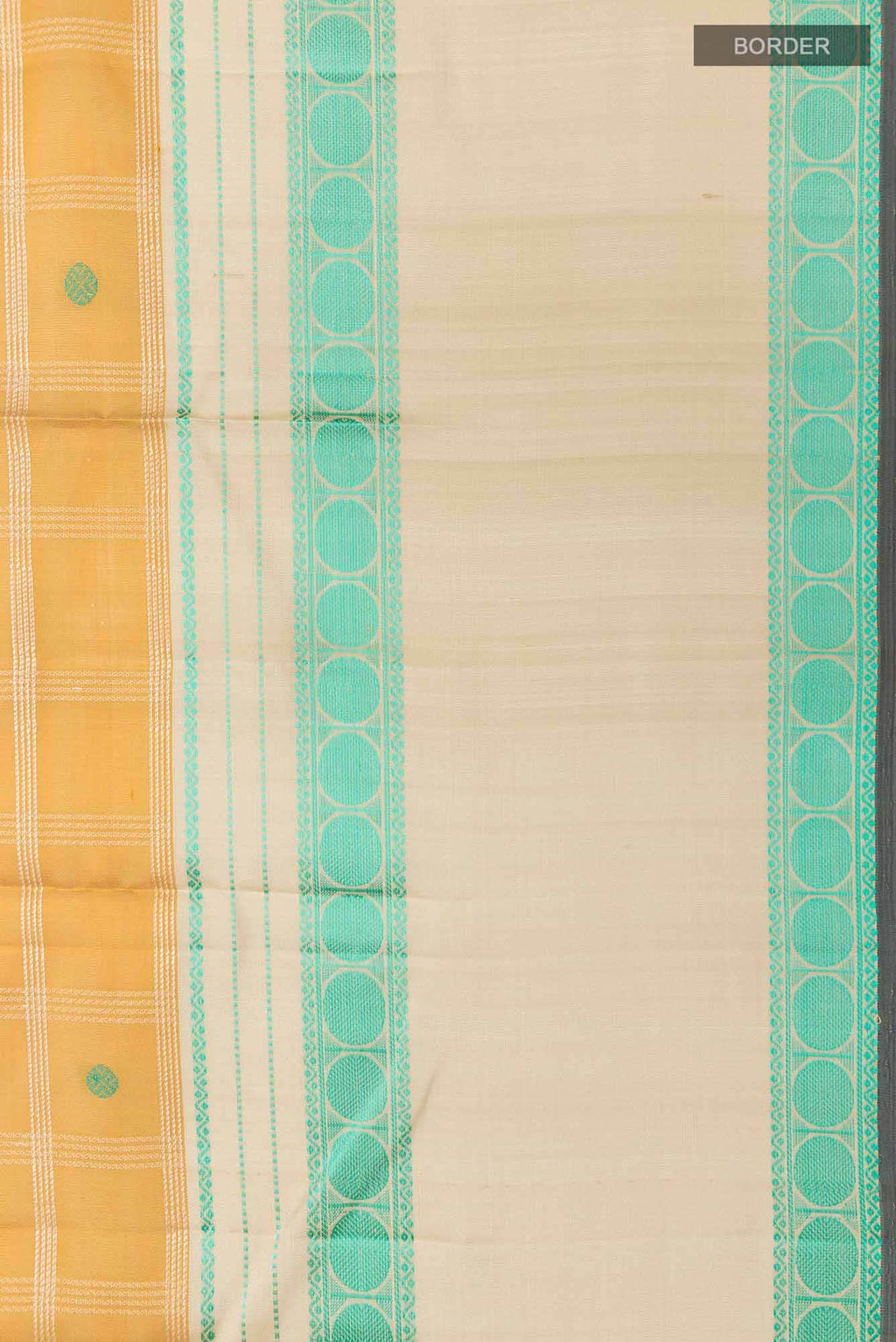 Golden Kanchipuram Silk Saree