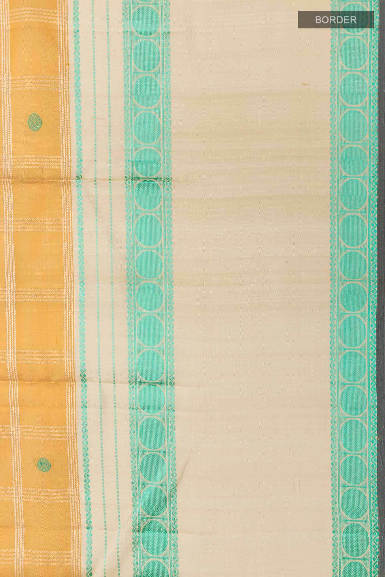 Golden Kanchipuram Silk Saree