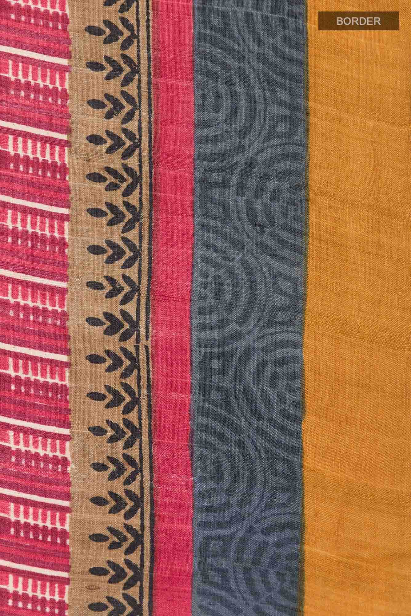 Red Tussar Saree