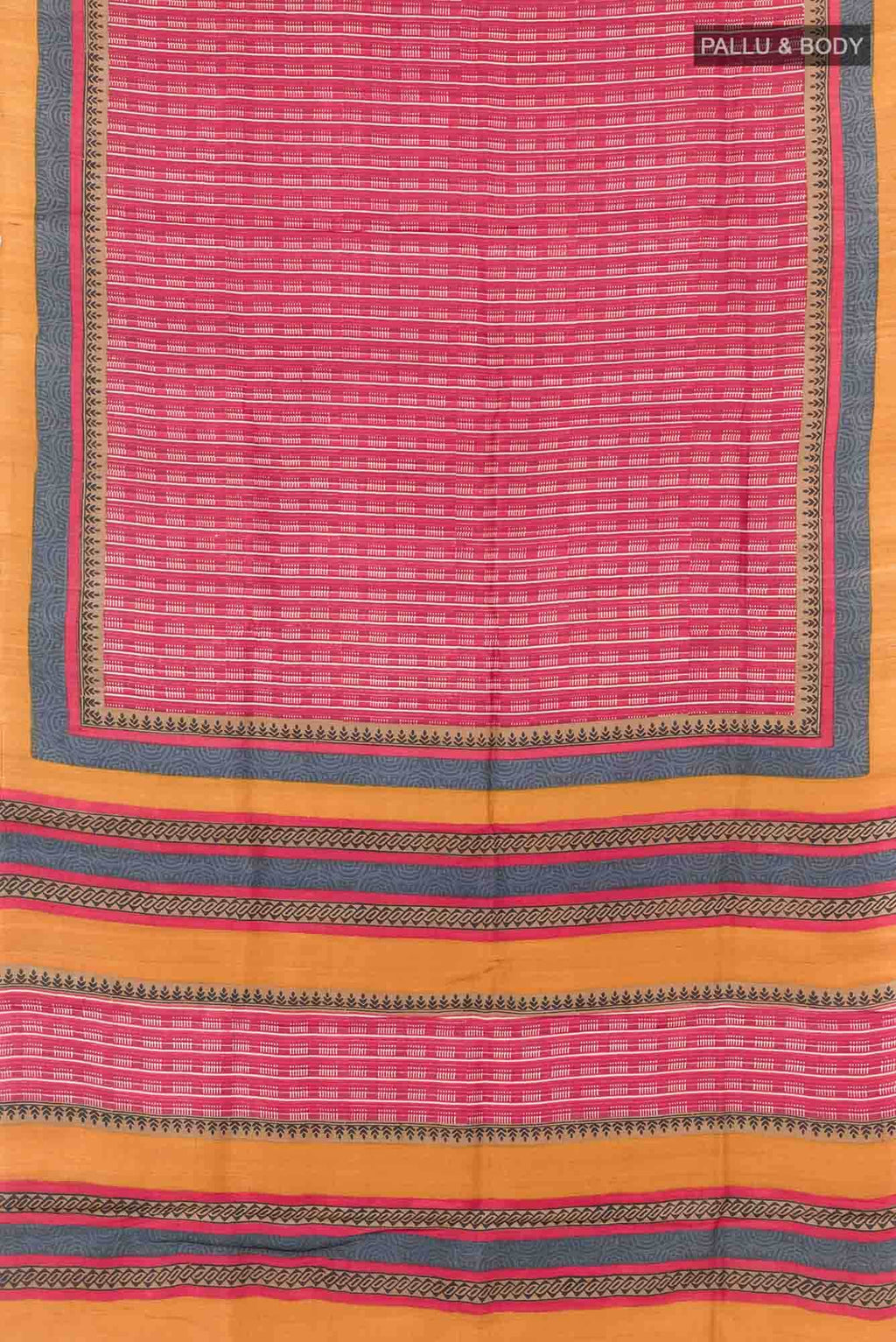 Red Tussar Saree