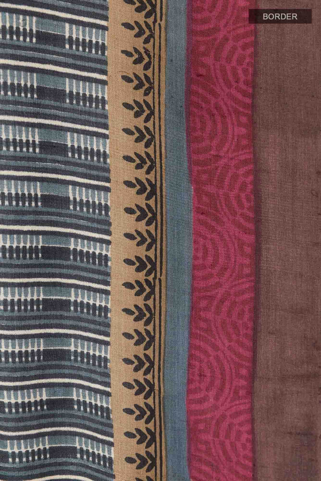Blue Grey Tussar Saree