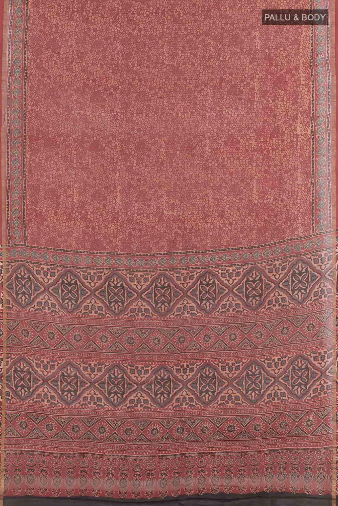 Maroon Blended Maheshwari Silk Cotton Saree