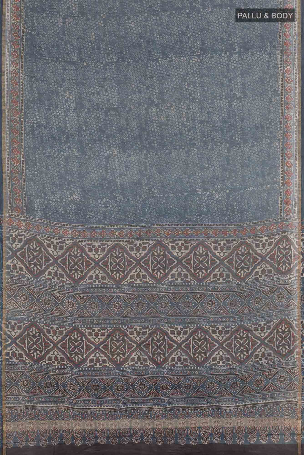 Blue Blended Maheshwari Silk Cotton Saree