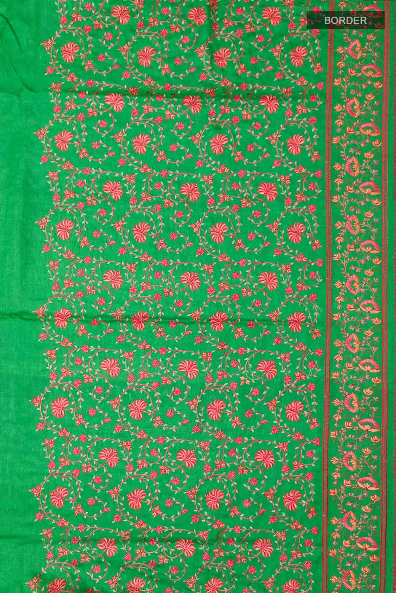 Green Tussar Saree