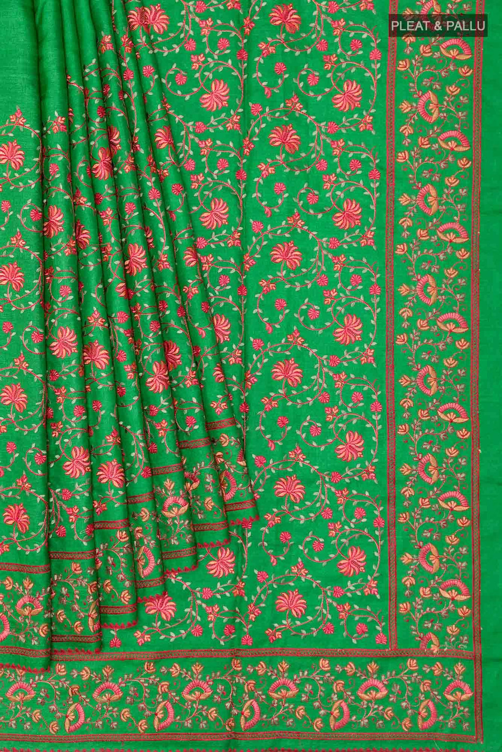 Green Tussar Saree