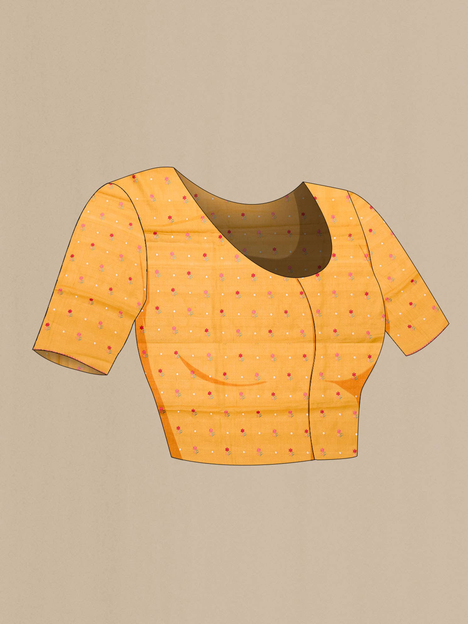Mustard Tussar Saree