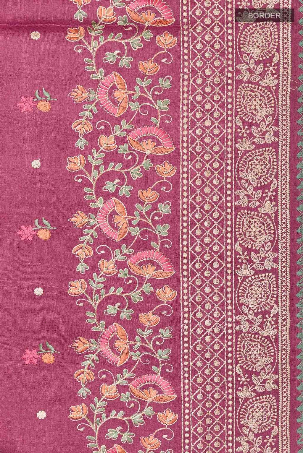 Maroon Tussar Saree