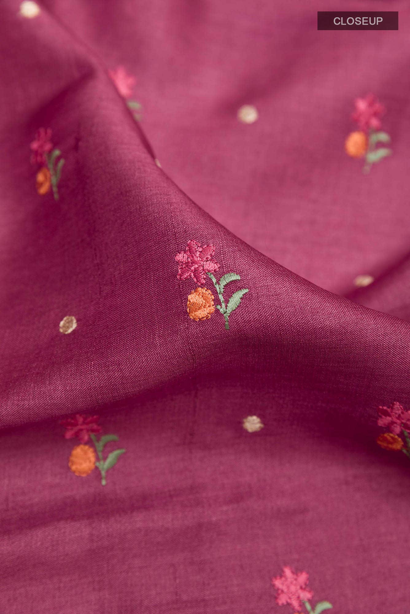 Maroon Tussar Saree
