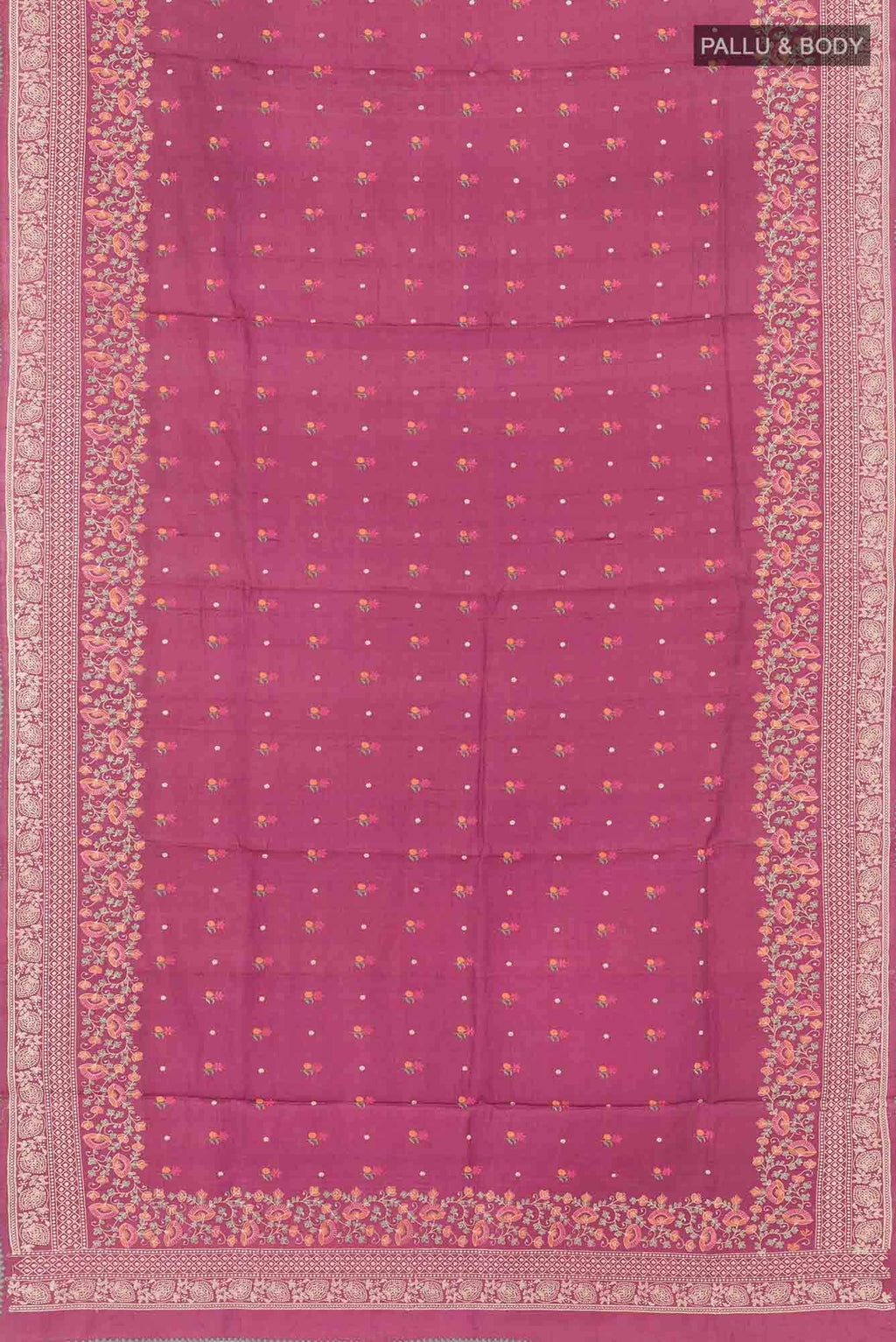 Maroon Tussar Saree