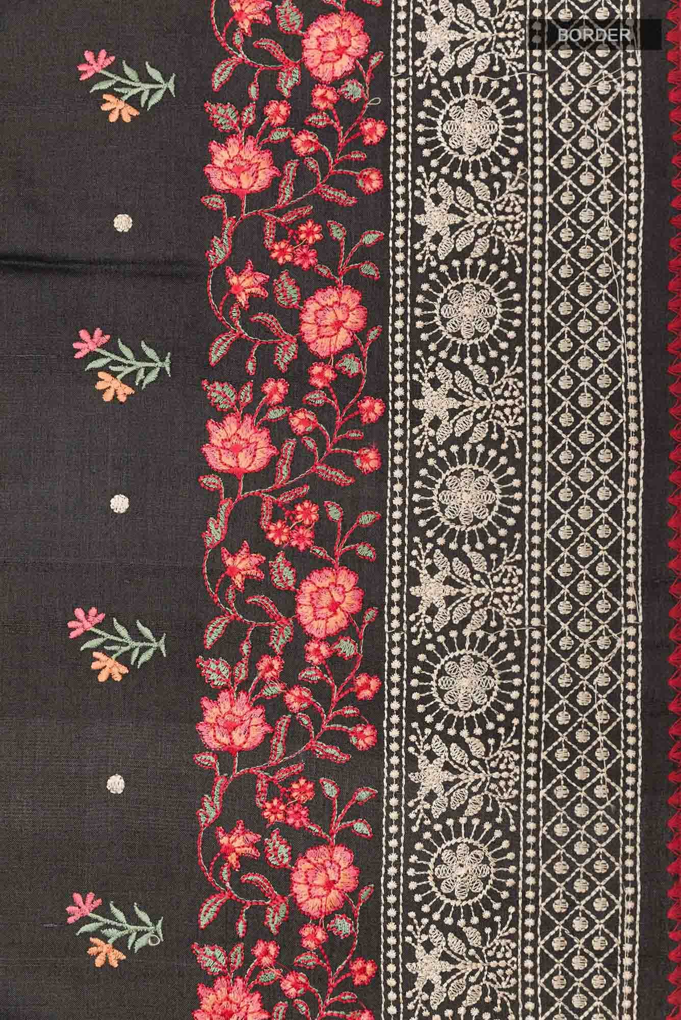 Black Tussar Saree