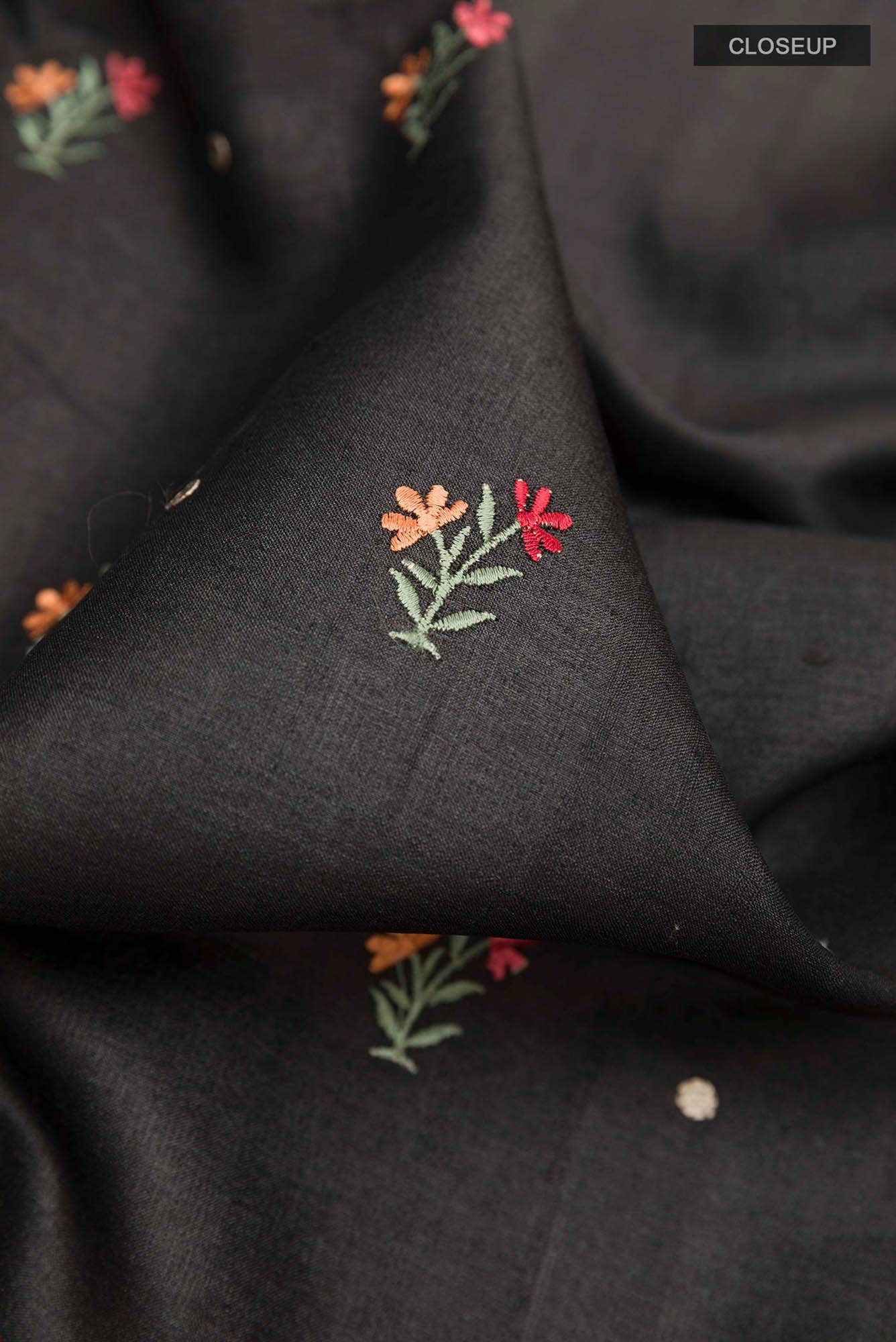 Black Tussar Saree