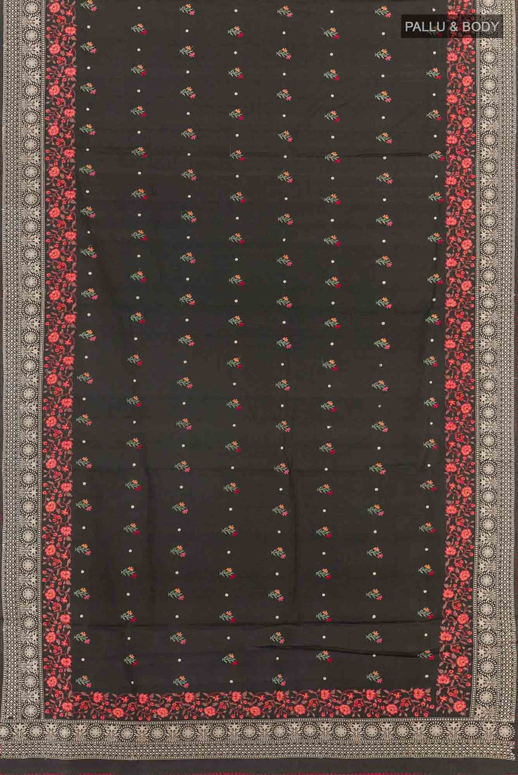 Black Tussar Saree