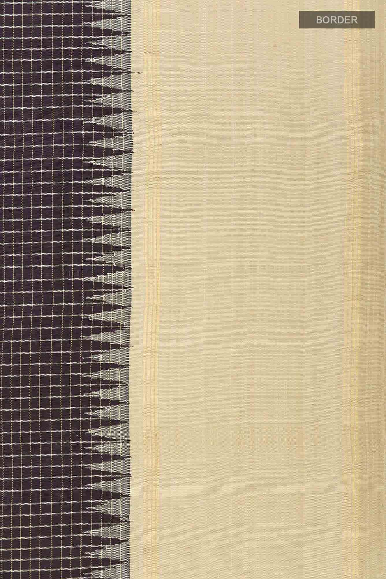 Dark Blue Kanchipuram Silk Saree