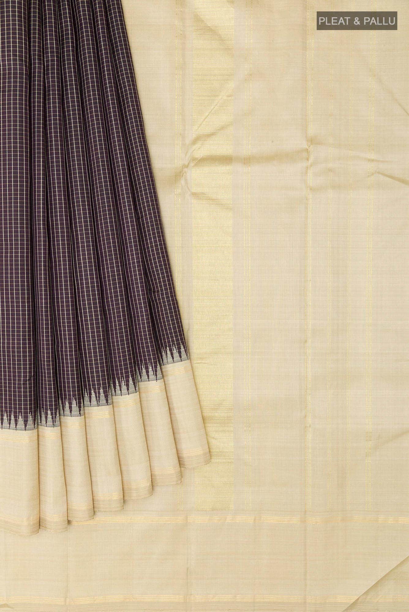 Dark Blue Kanchipuram Silk Saree