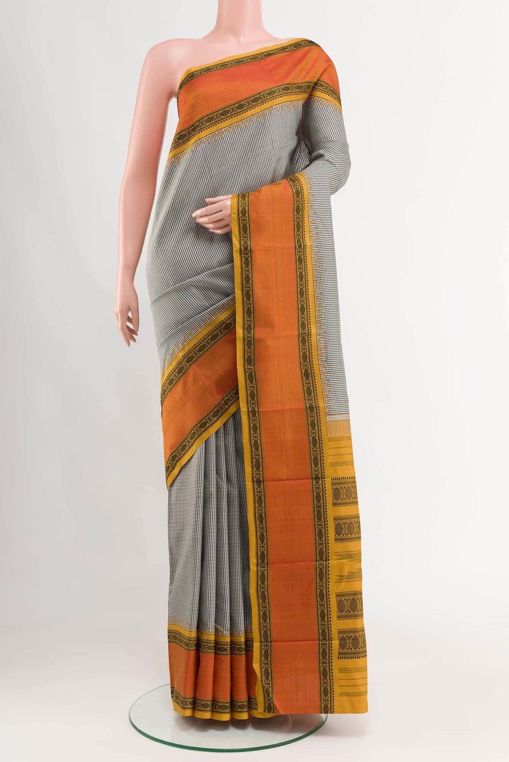 Black Kanchipuram Silk Saree