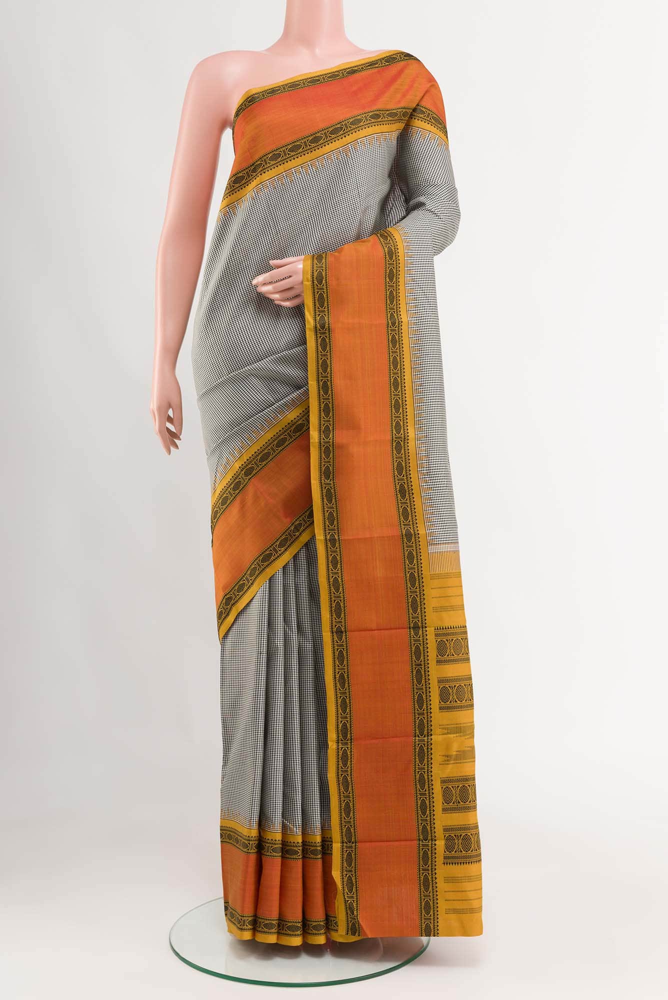Black Kanchipuram Silk Saree