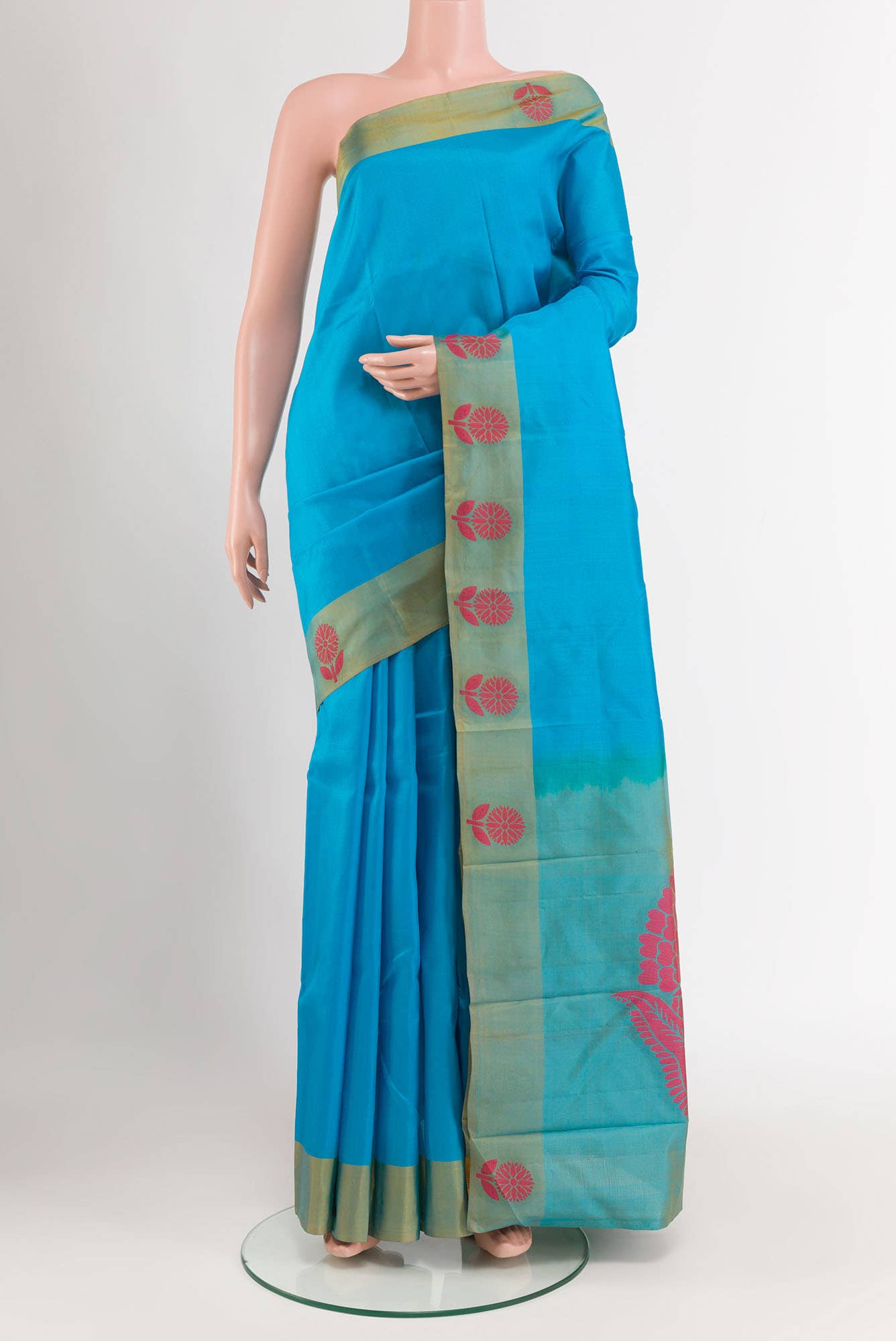 Blue Kanchipuram Saree