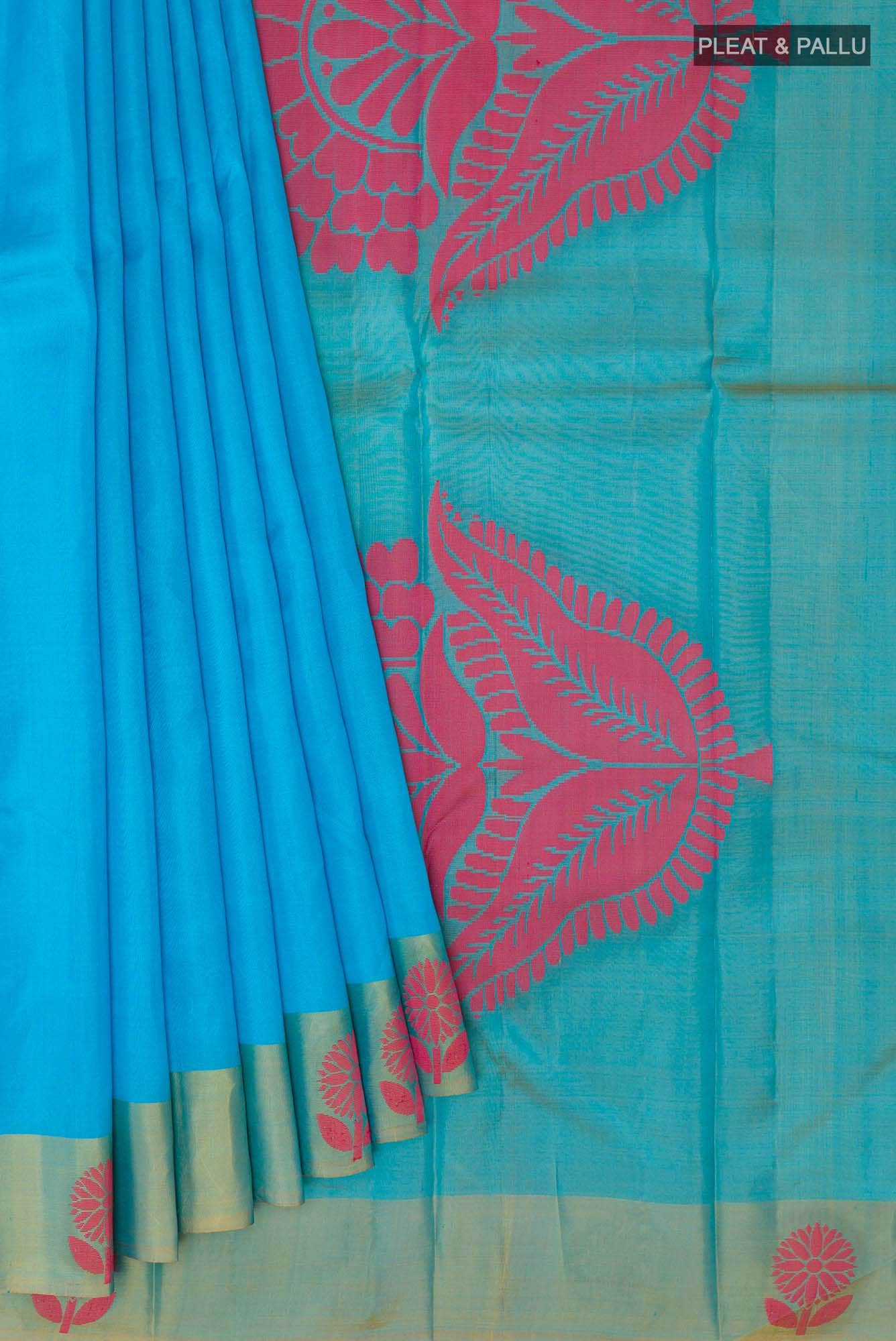 Blue Kanchipuram Saree