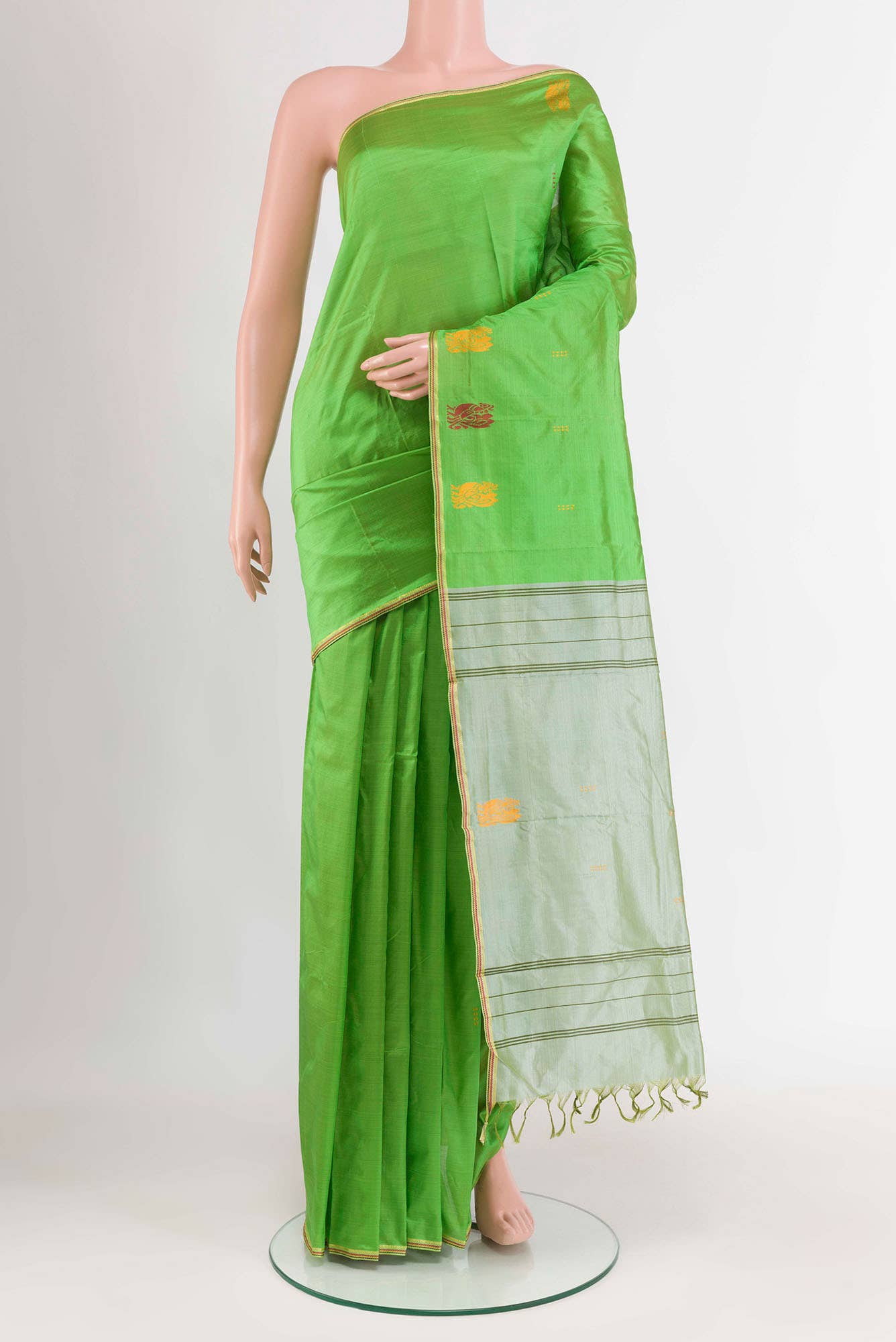 Green Kanchipuram Saree
