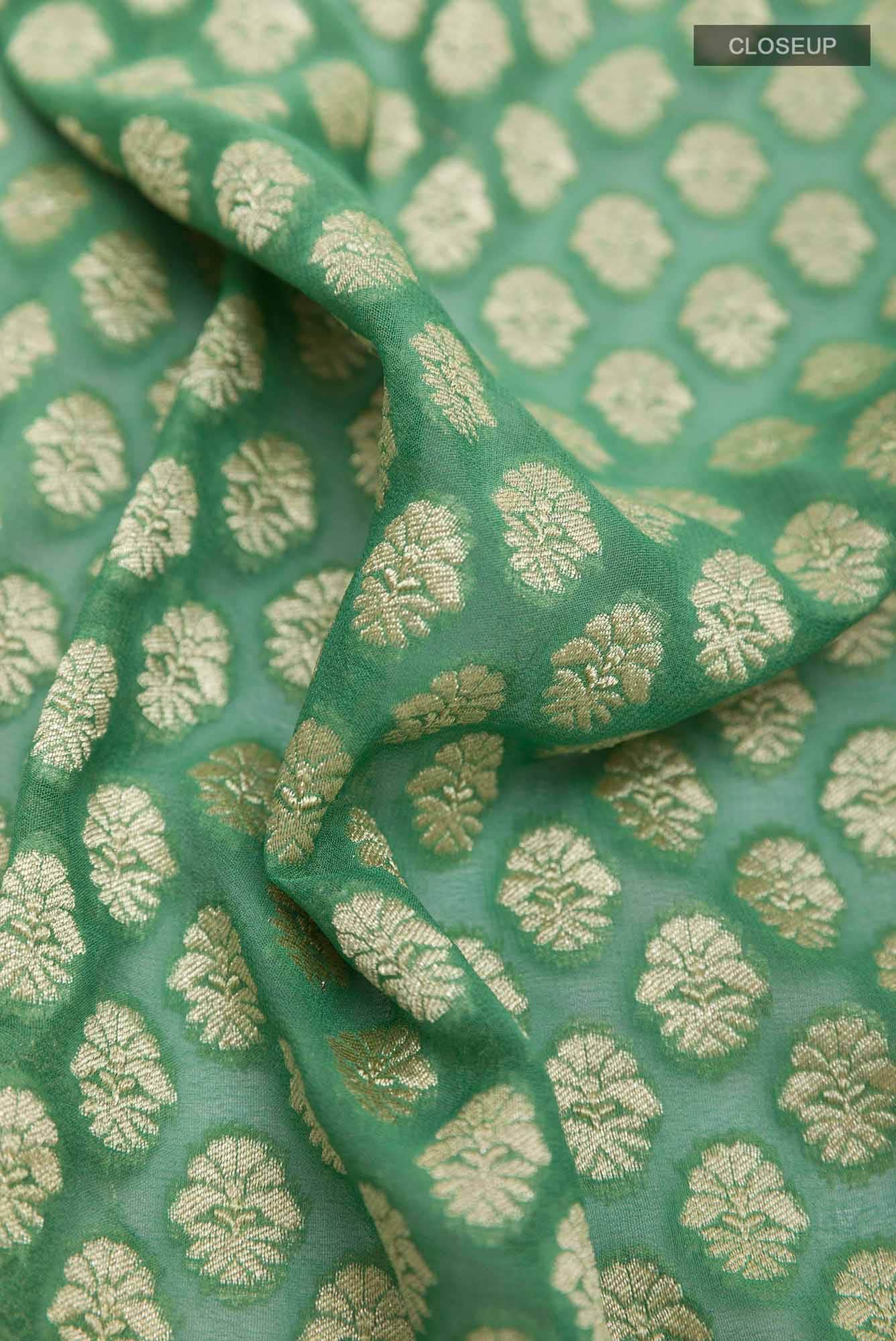 Green Georgette Saree