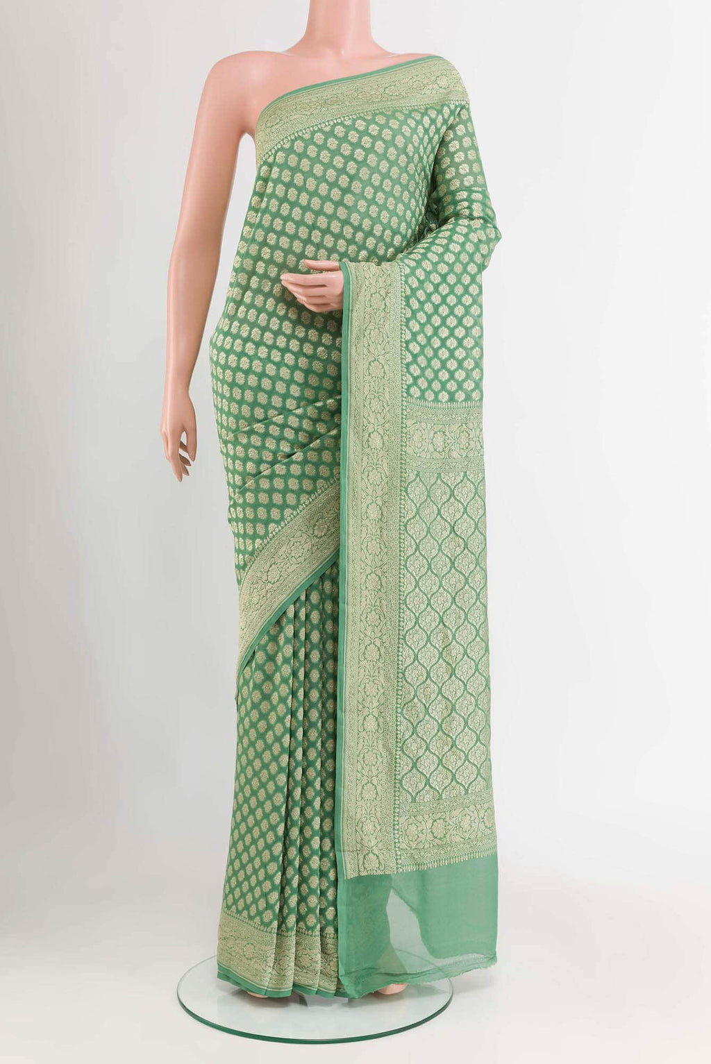 Green Georgette Saree