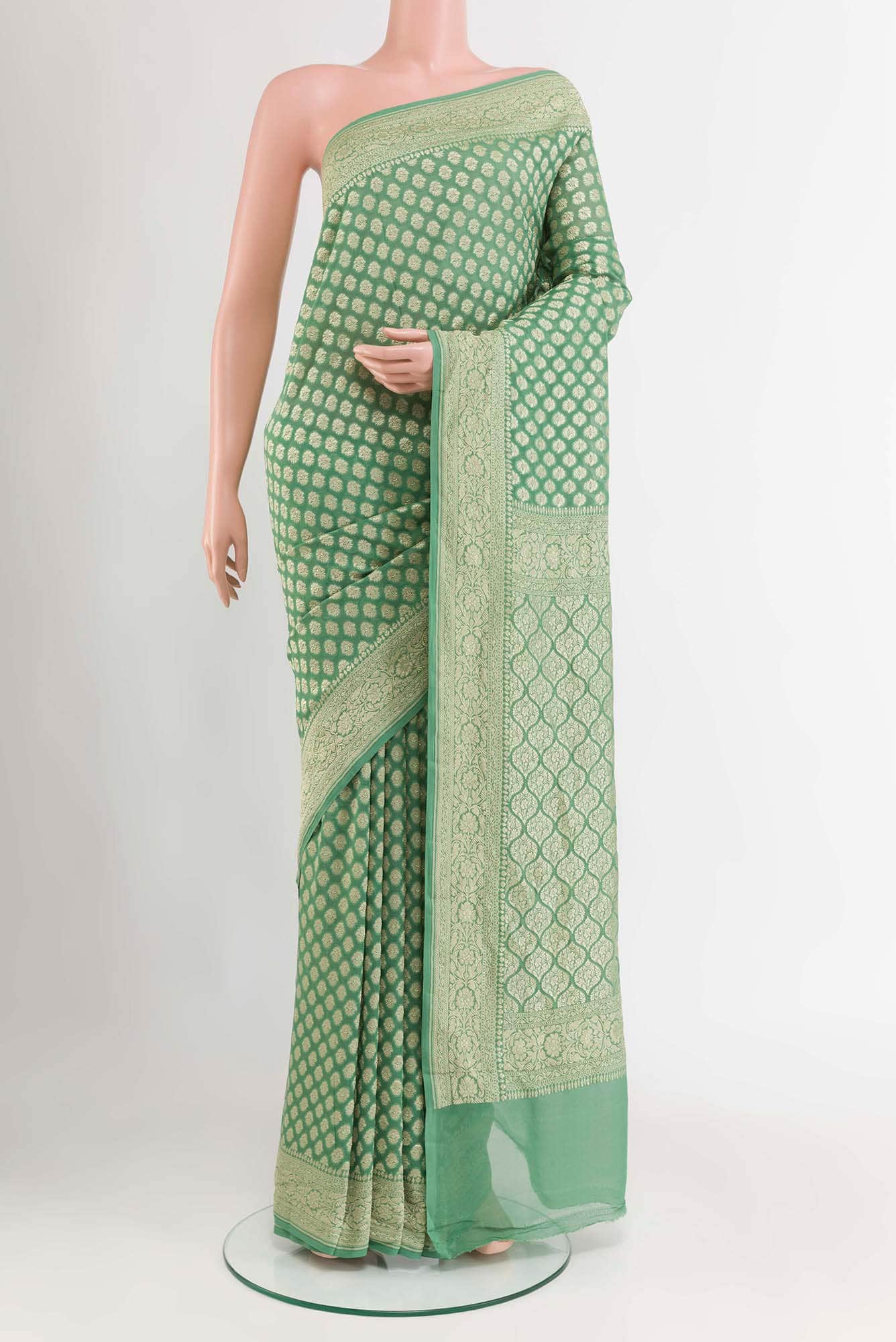 Green Georgette Saree