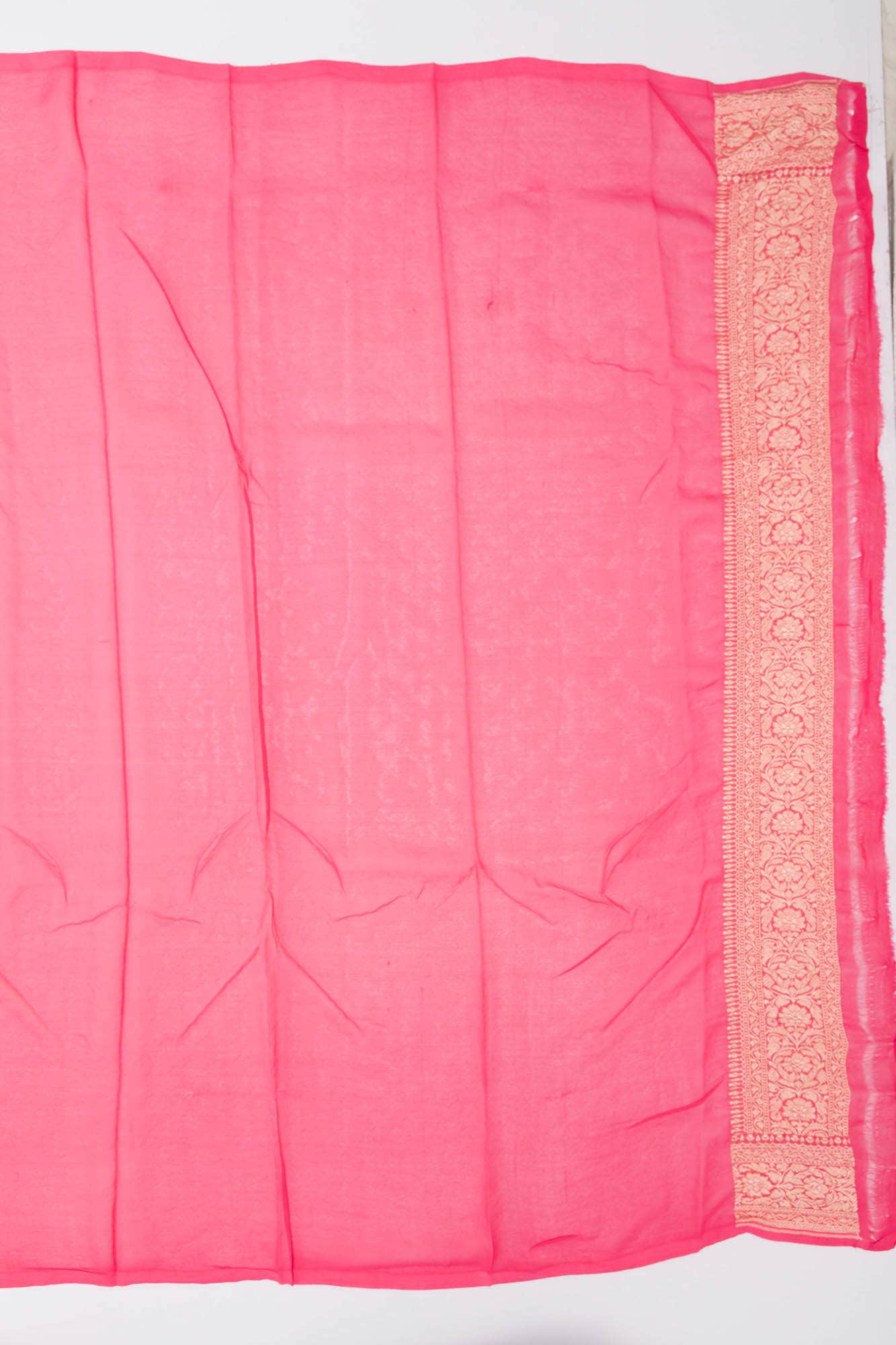 Pink Georgette Saree