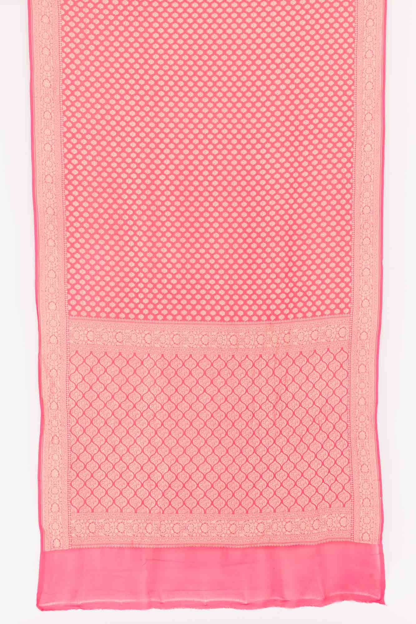 Pink Georgette Saree