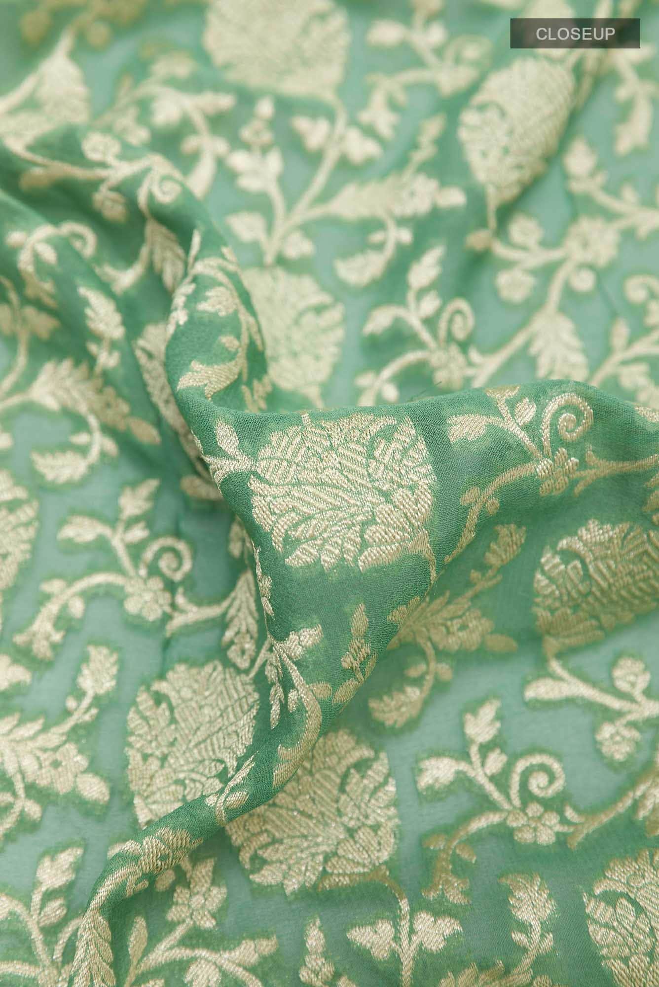 Green Georgette Saree