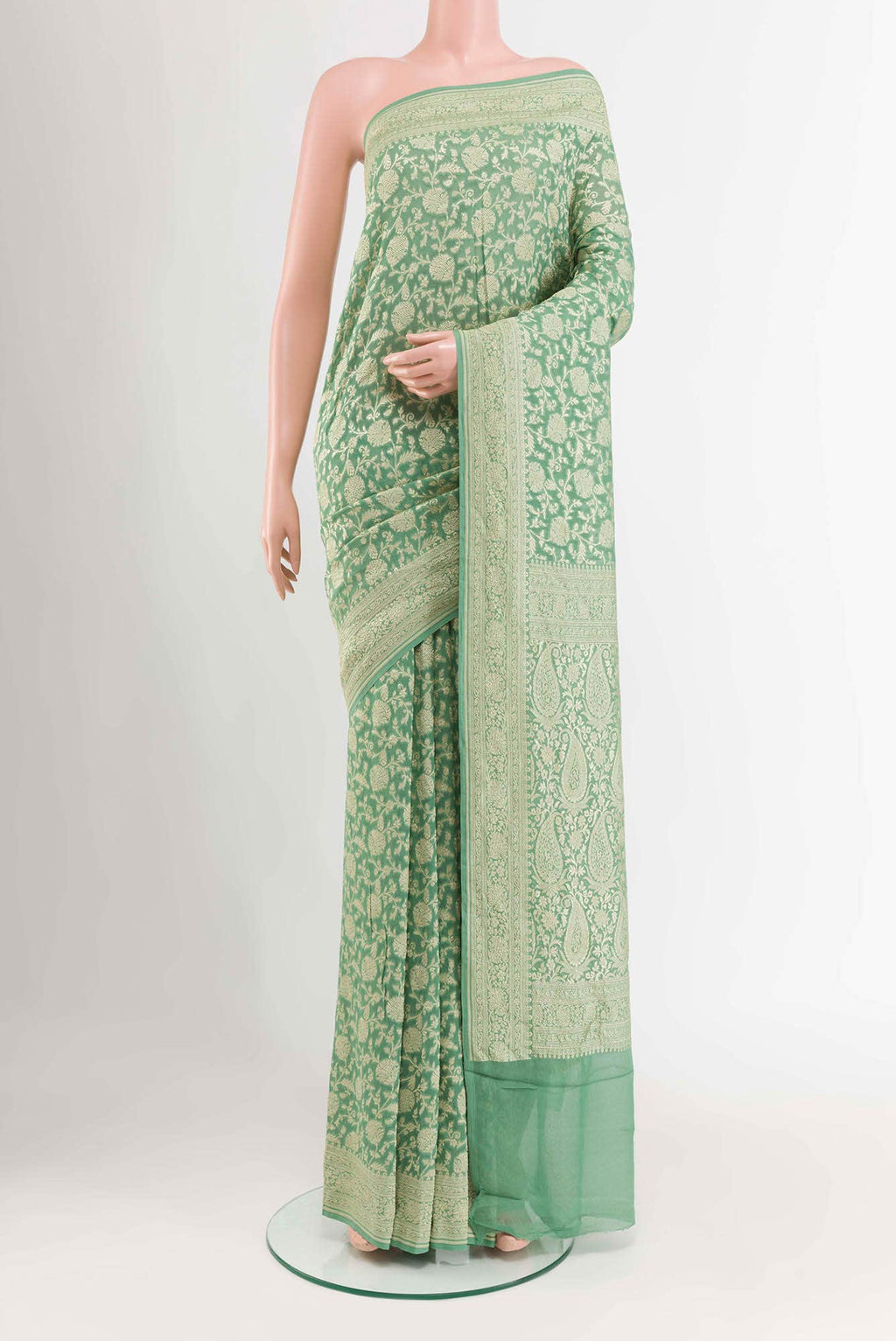 Green Georgette Saree