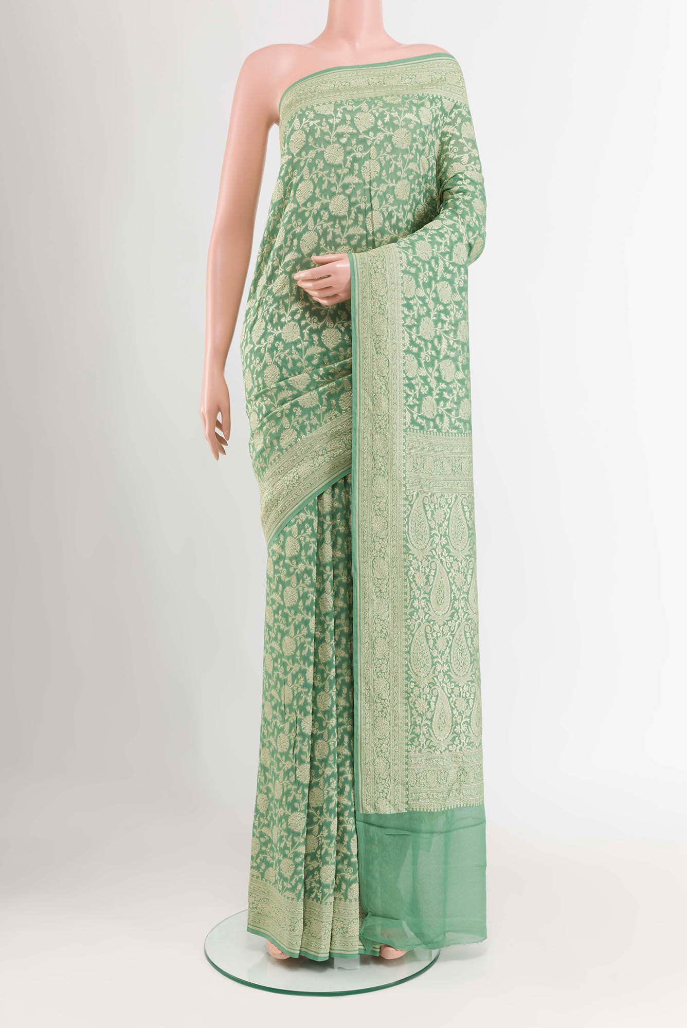 Green Georgette Saree
