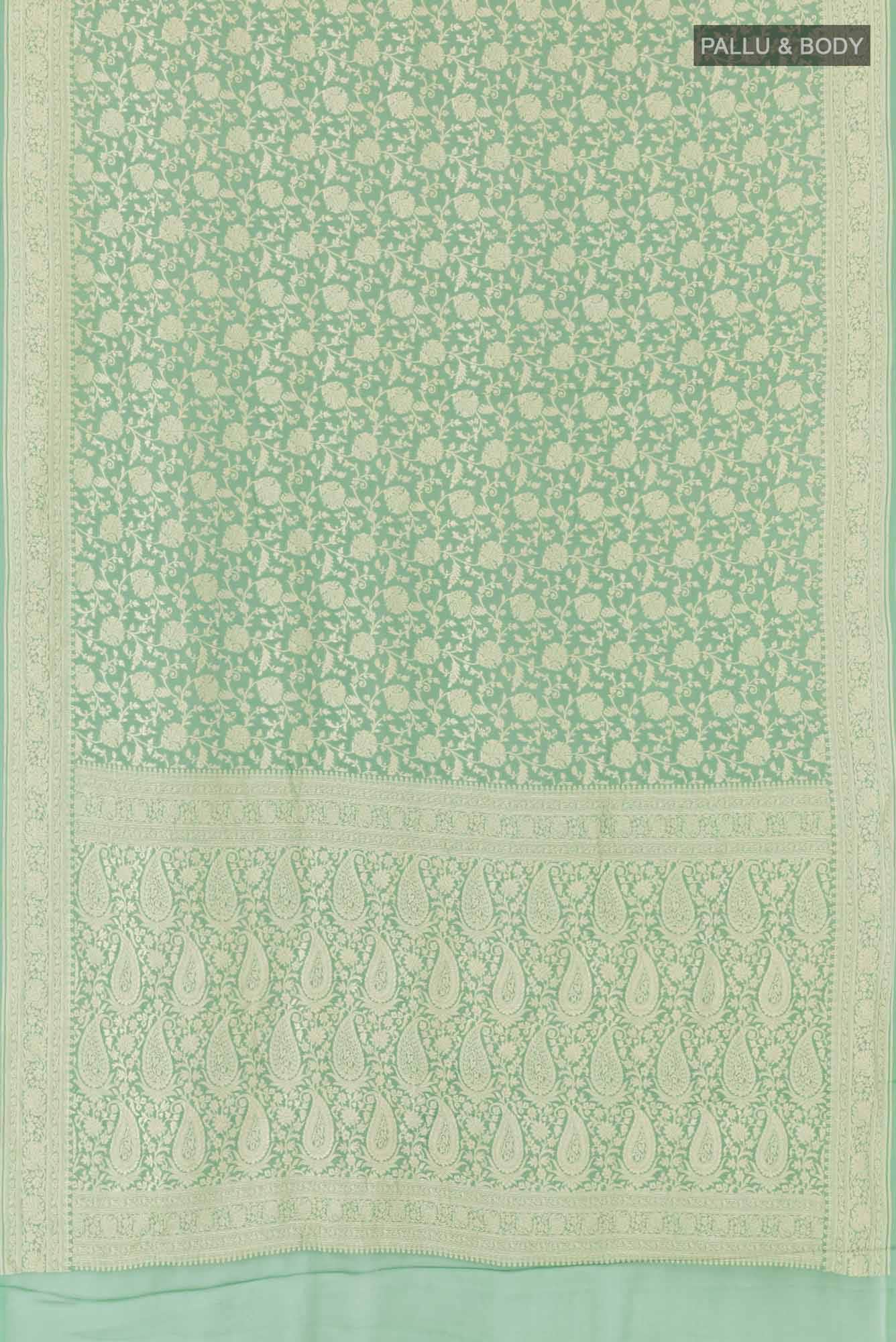 Green Georgette Saree